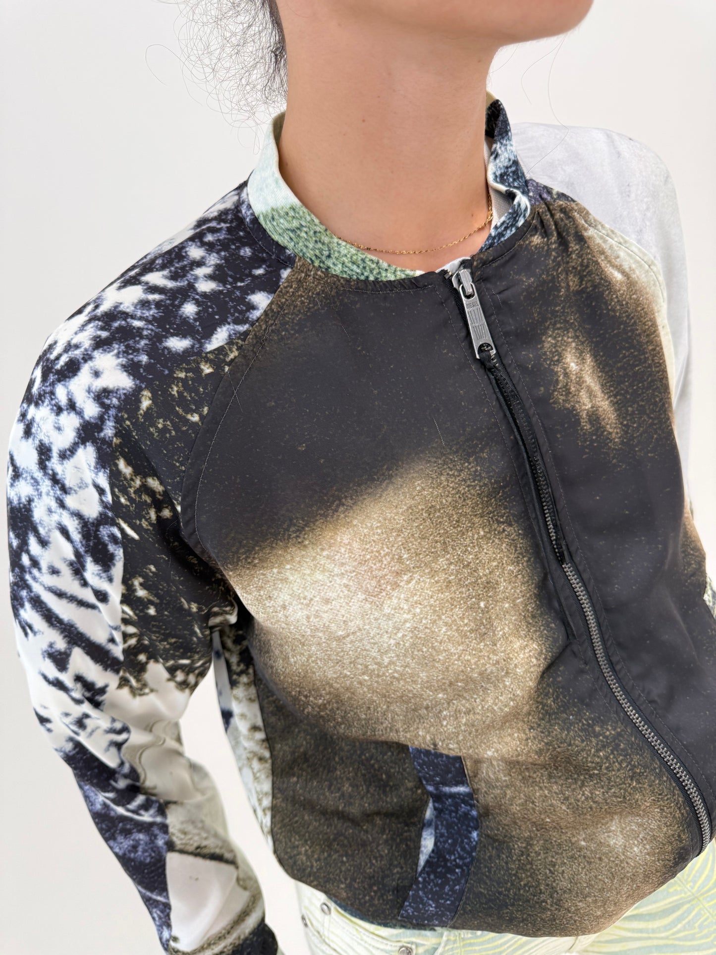 Bomber Diesel de vară super vaporos cu print în culori neutre