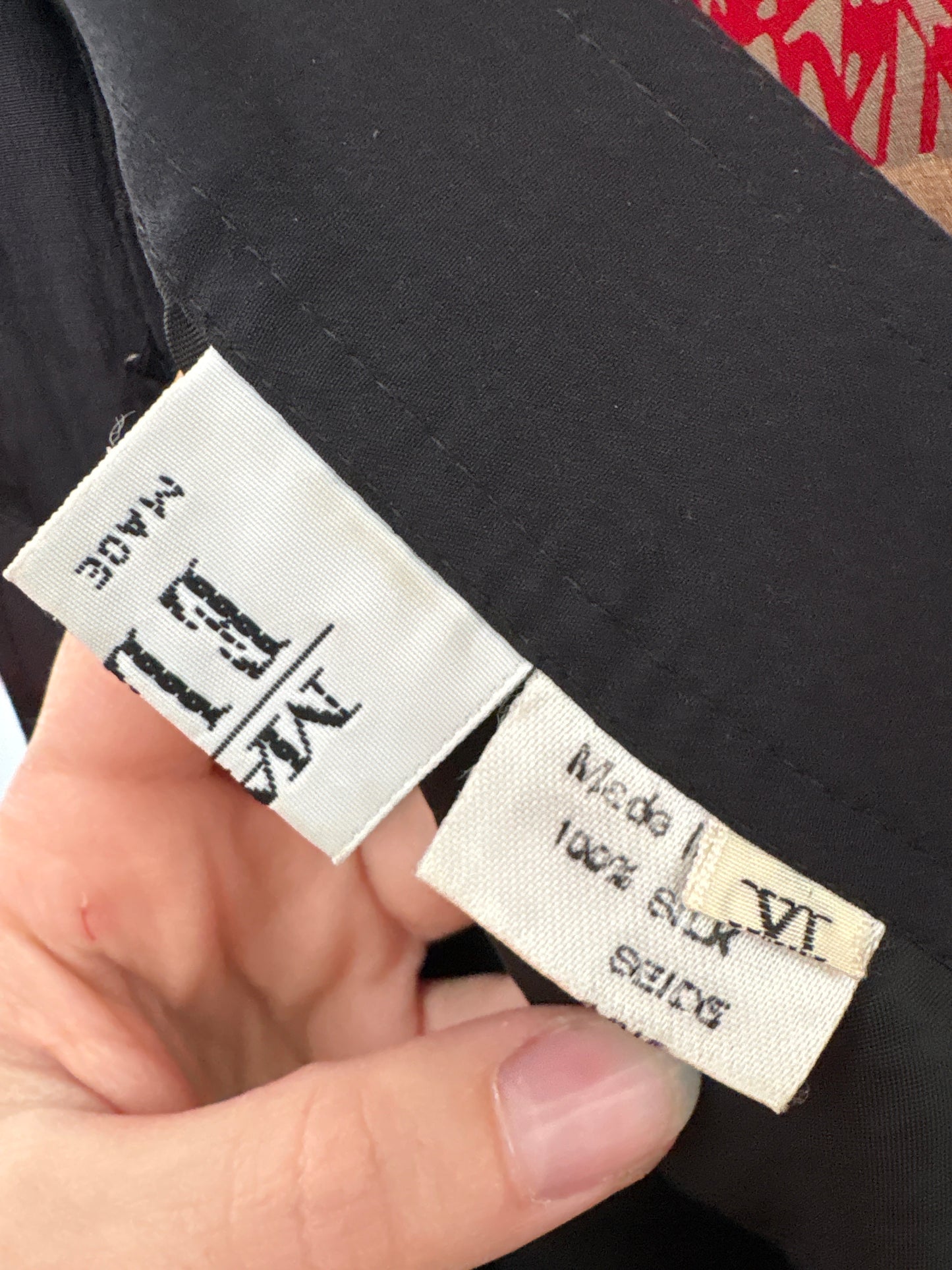 Pantaloni negri tall din mătase naturală cu talie ultra înaltă elastică de la zi la seară