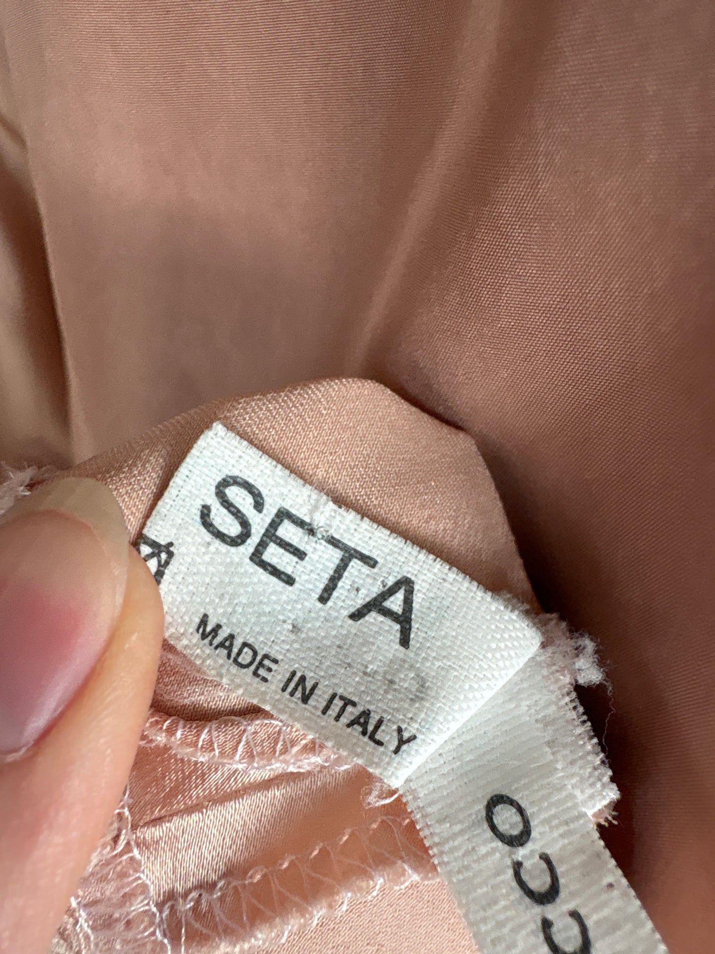 Set dusty Pink italian din mătase naturală plină satinata în bie