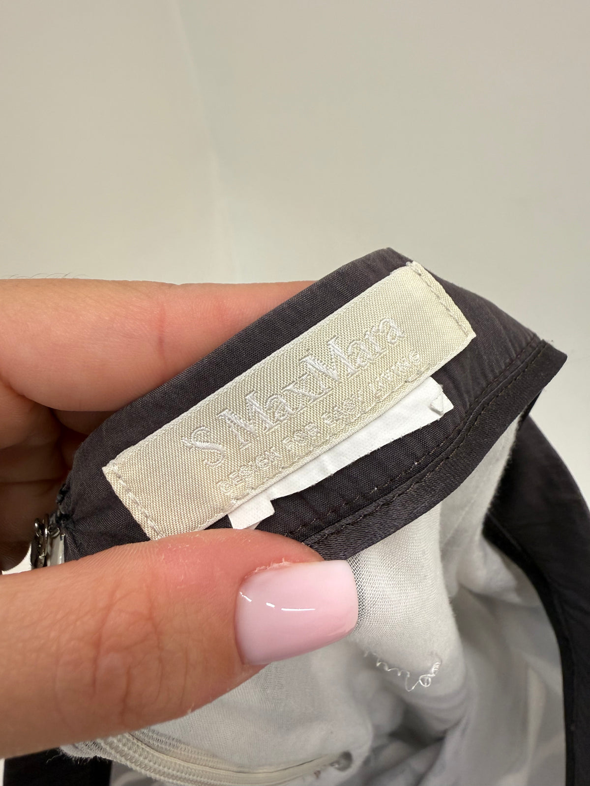 Fustă Max Mara cu print geometric chocolate brown din cea mai fină panzica de bumbac