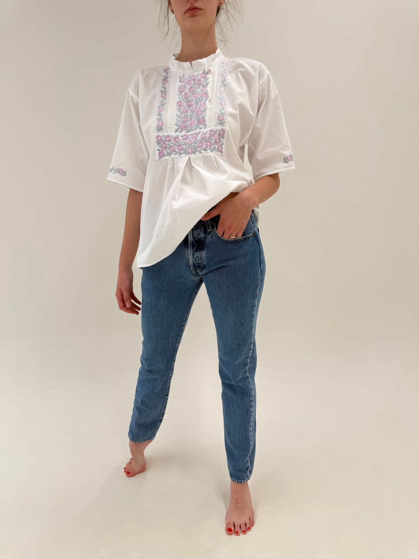 Jeans Levi’s premium 501 ușor modelatori tall clasic wash
