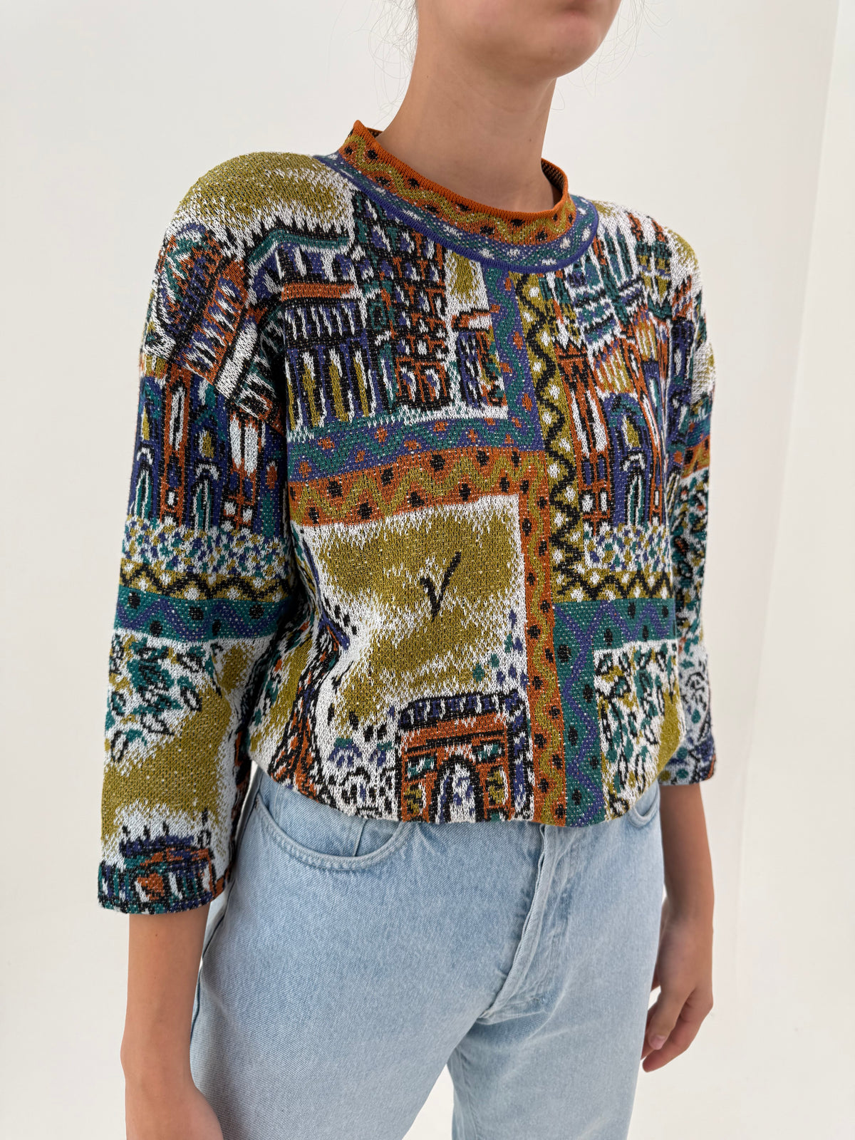 Pulover Missoni petite din tricot excepțional de bumbac gros specific brandului