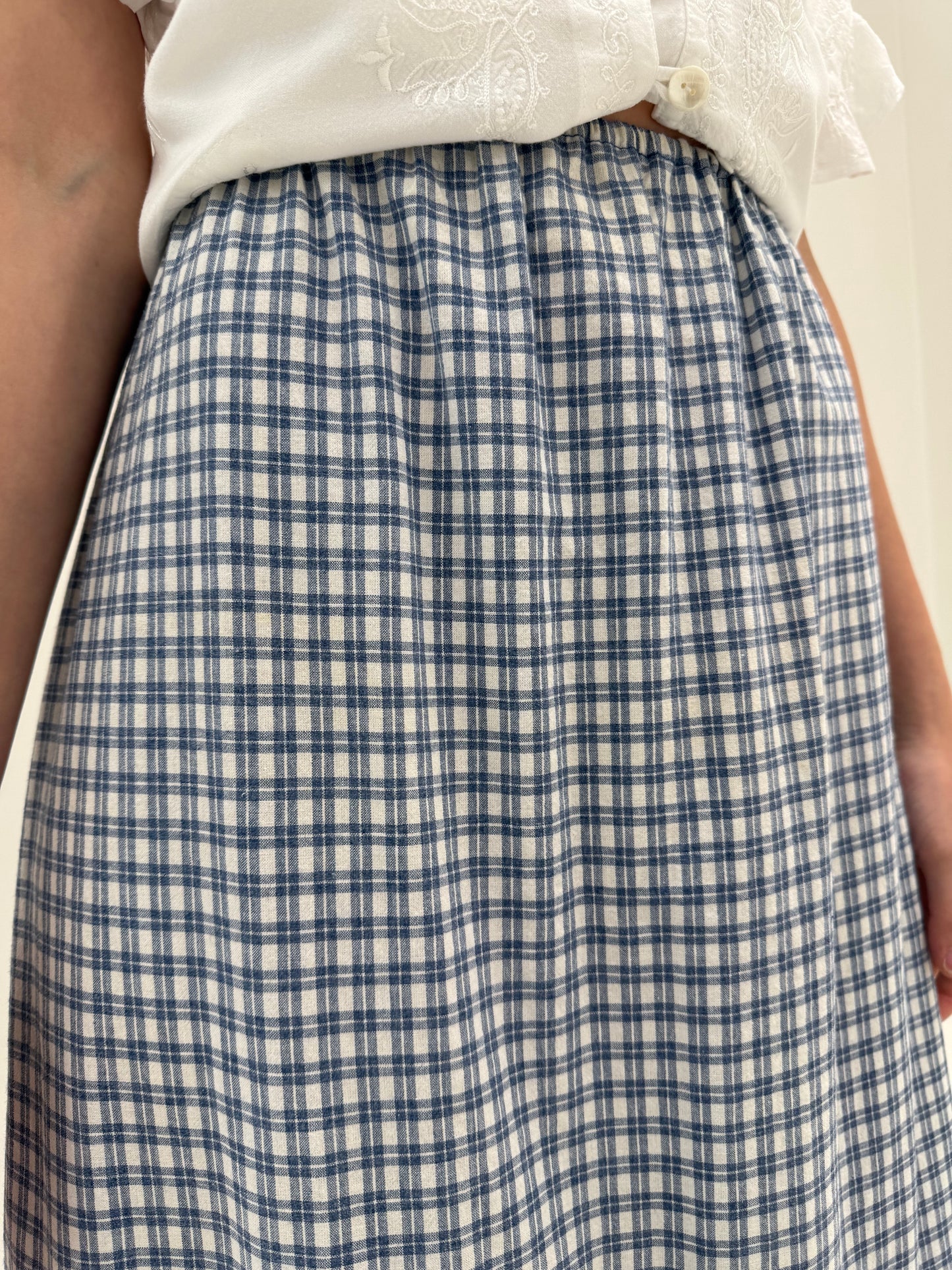 Fustă gingham maxi de brand luxury Sportalm din pânză cu talie elastică
