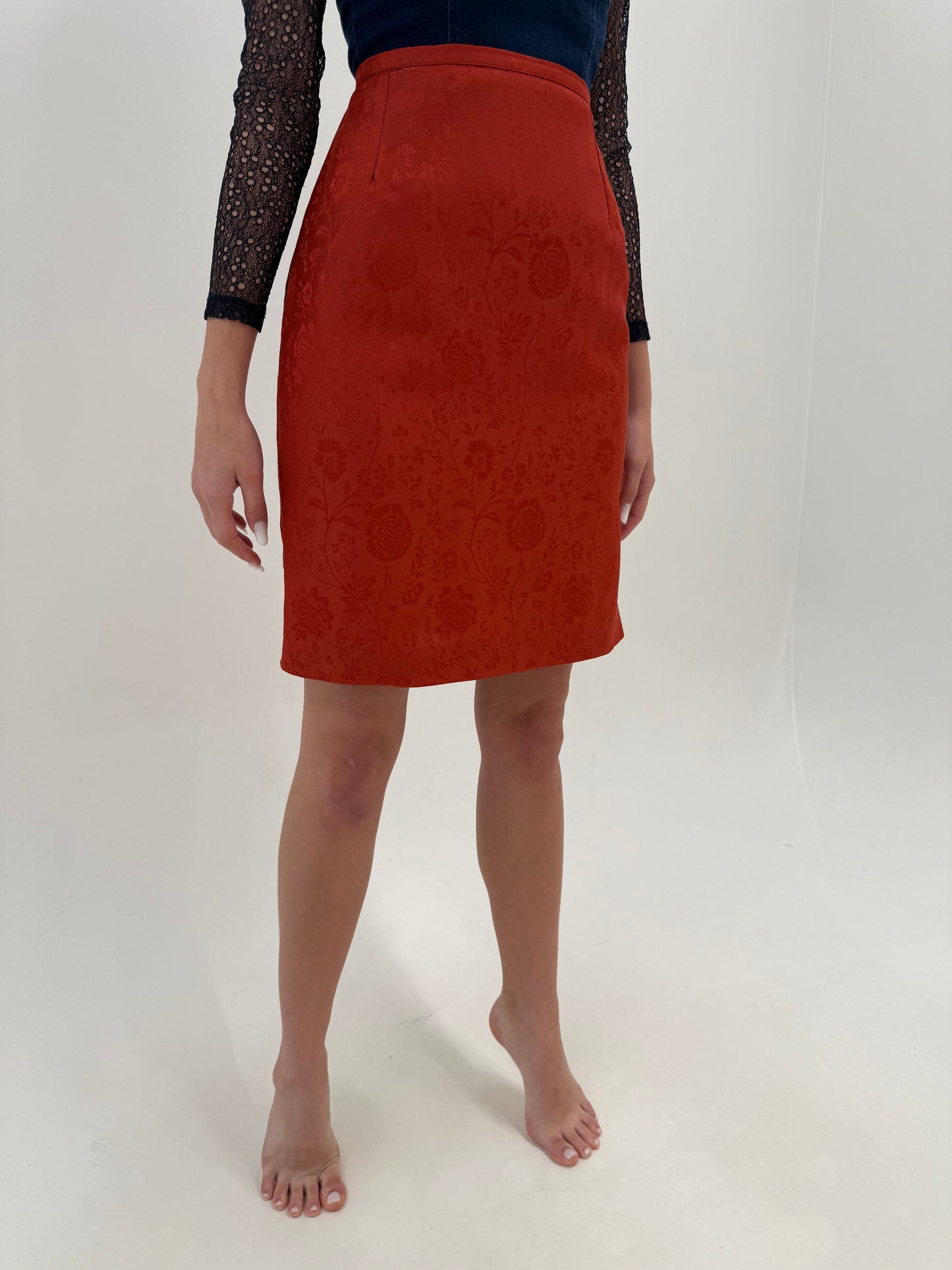 Fustă Fendi din jacquard superb de vară cu în și vascoza