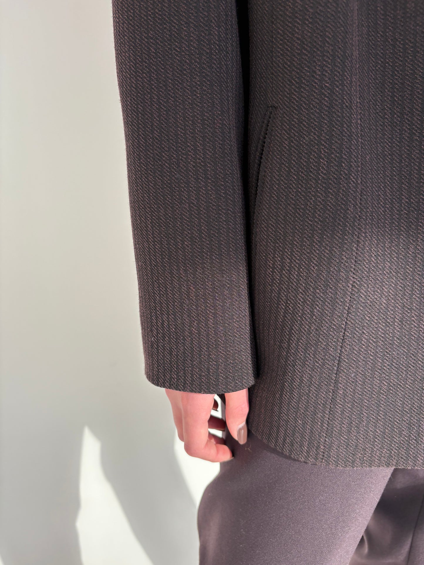 Sacou dark violet de brand luxury plus size Elena Miro din lana extrafina