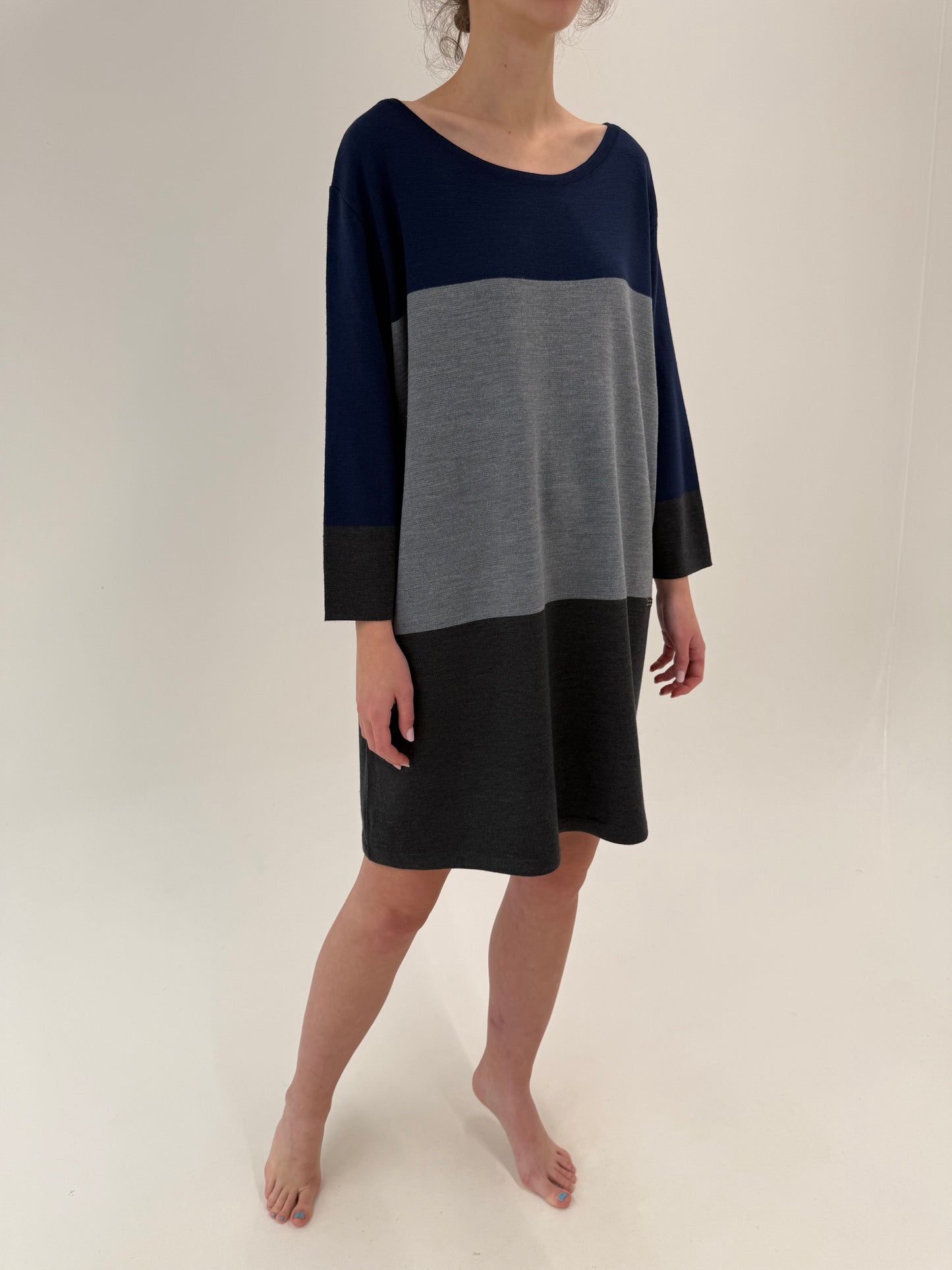 Rochie de brand luxury Krizia plus size din tricot de lana merino extrafina