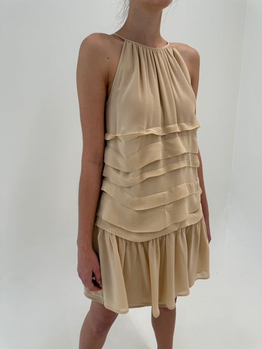 Rochie boho camel de brand super premium italian Twinset de la zi la seară