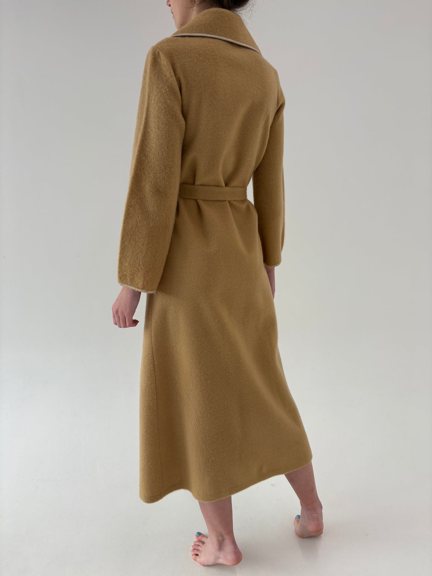 Halat camel high end italian maxi din lana extrafina