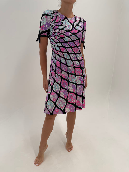 Rochie iconic ultra luxury Emilio Pucci vintage de colecție din mătase naturală