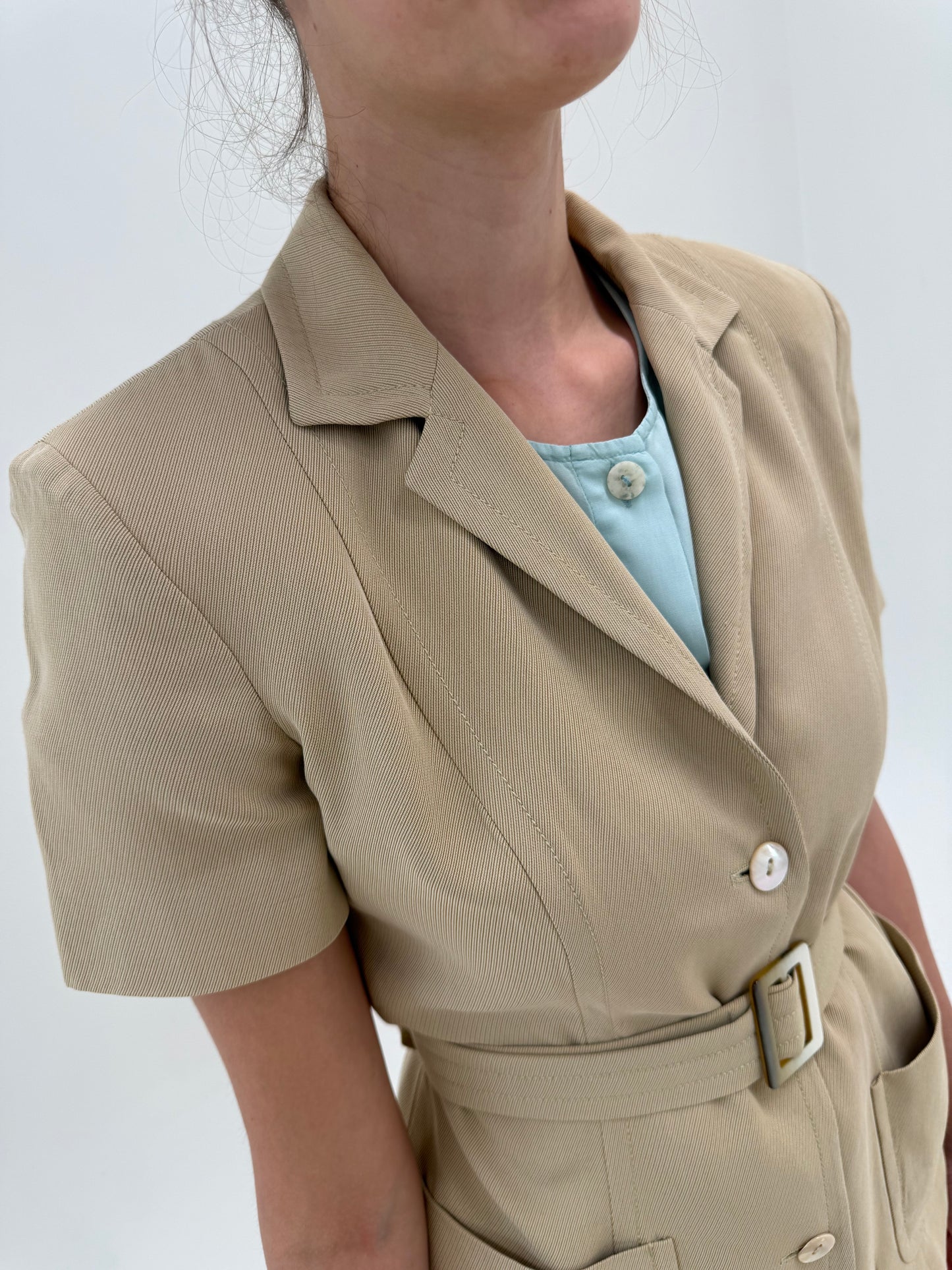 Sacou Safari Marella by Max Mara camel cu talie reglabilă marcată