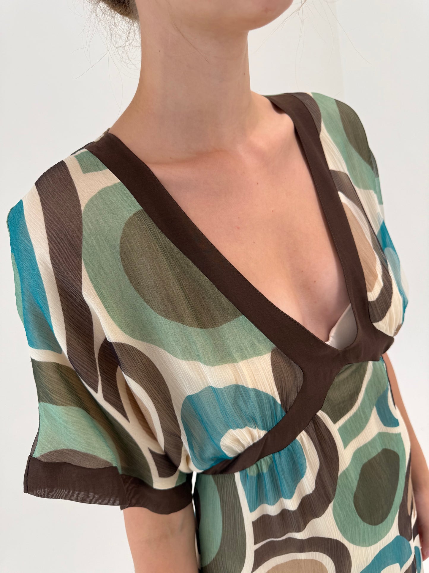Rochie luxury Patrizia Pepe din mătase naturală în croi tip tunica