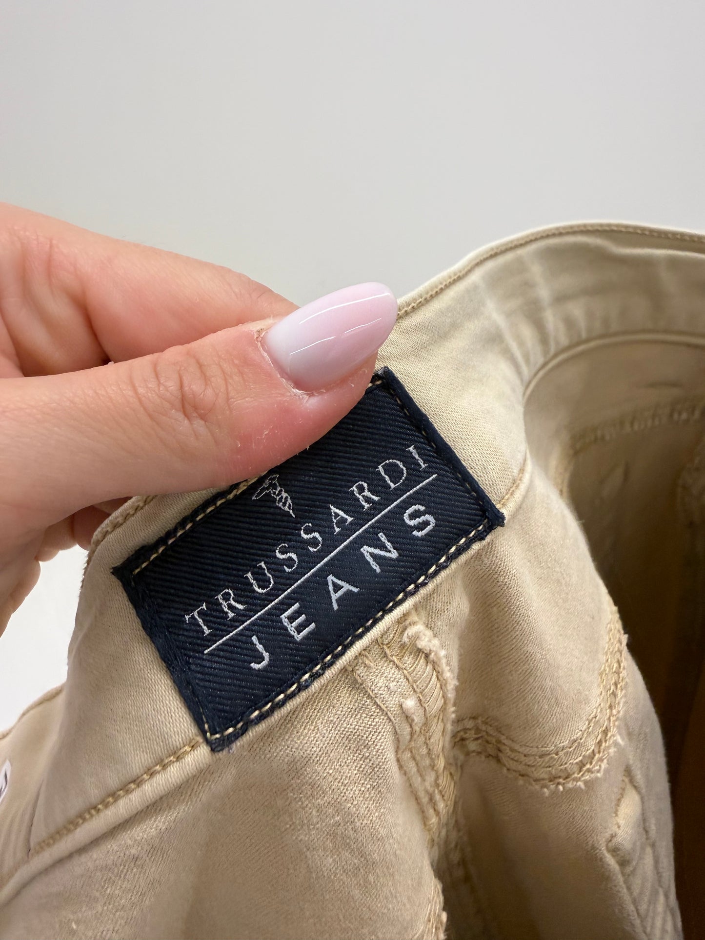 Jeans luxury de vară Trussardi camel ultra confort modelatori