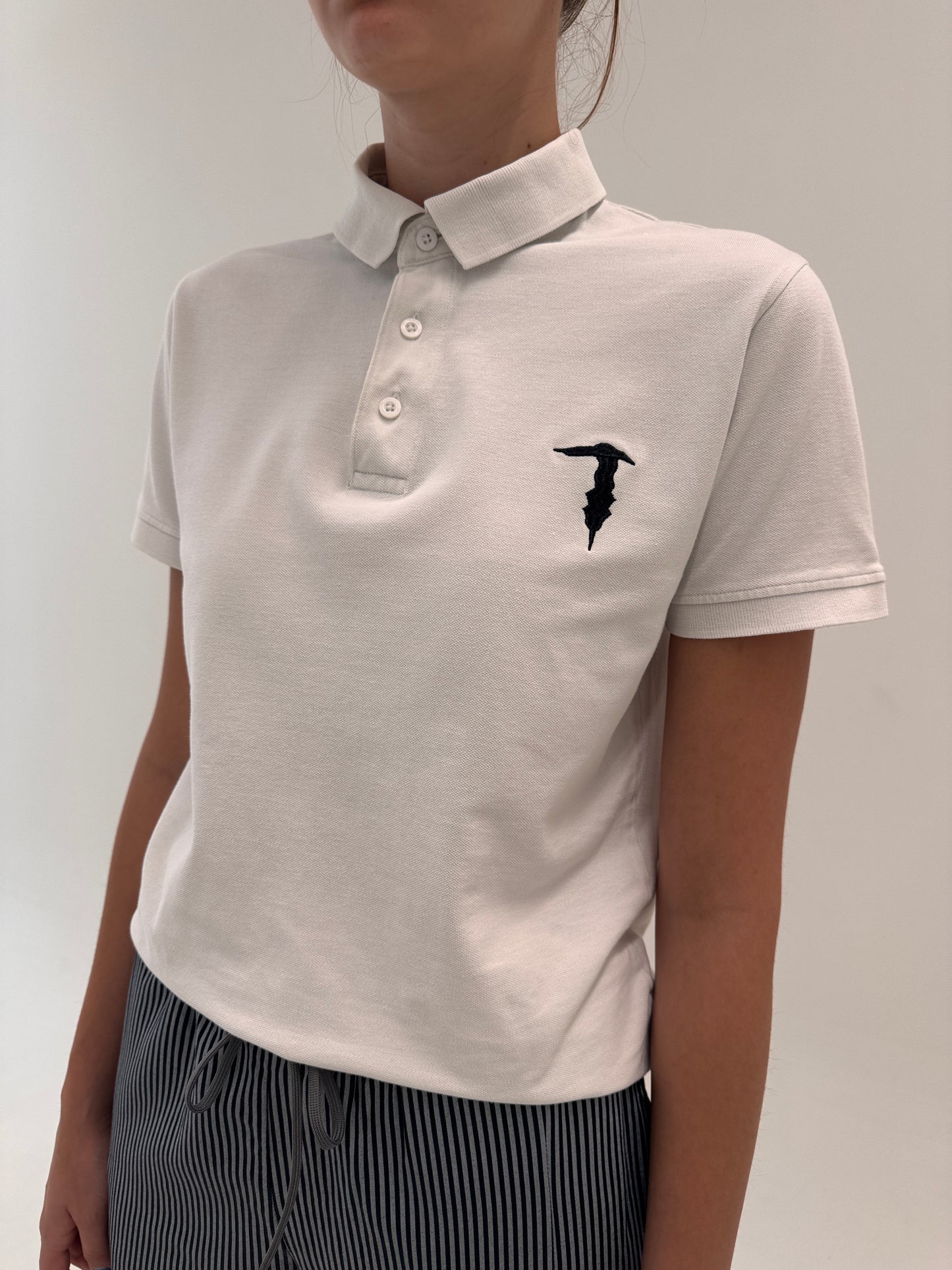 Top polo luxury Trussardi din bumbac pique de gramaj mare