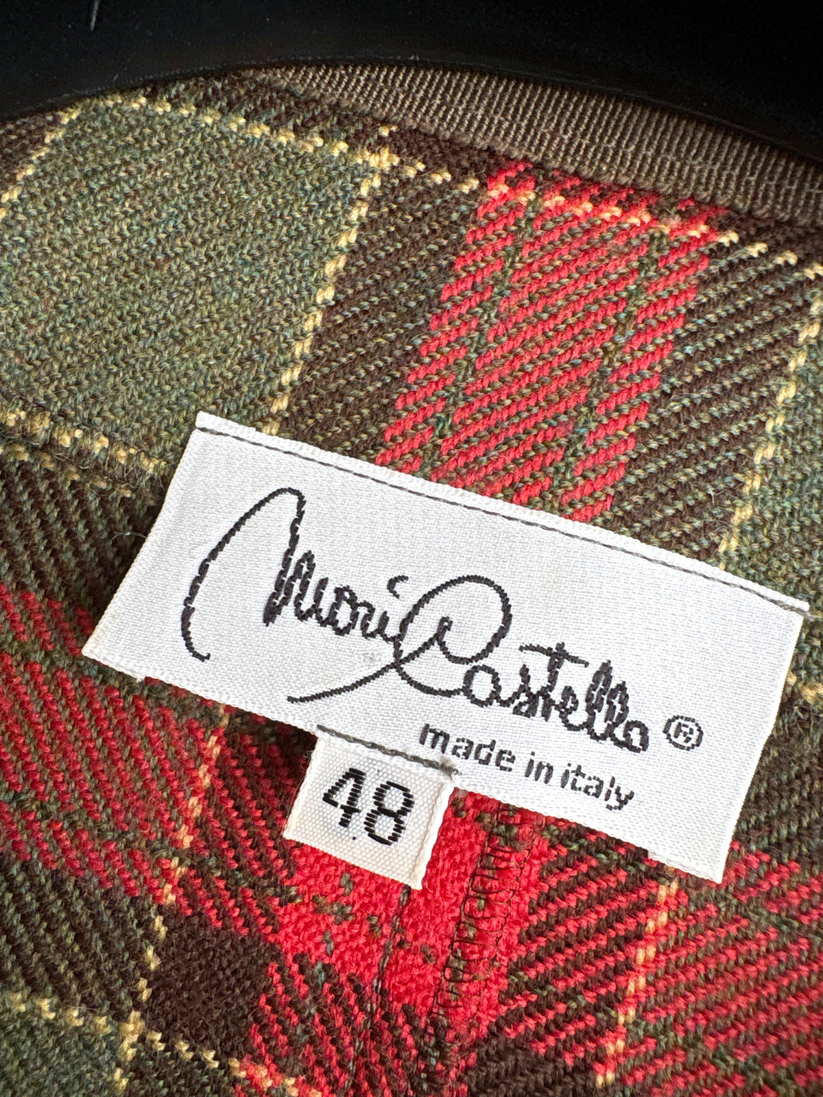 Deux vintage italian piece în carouri din  Tartan moale de lana excepțională
