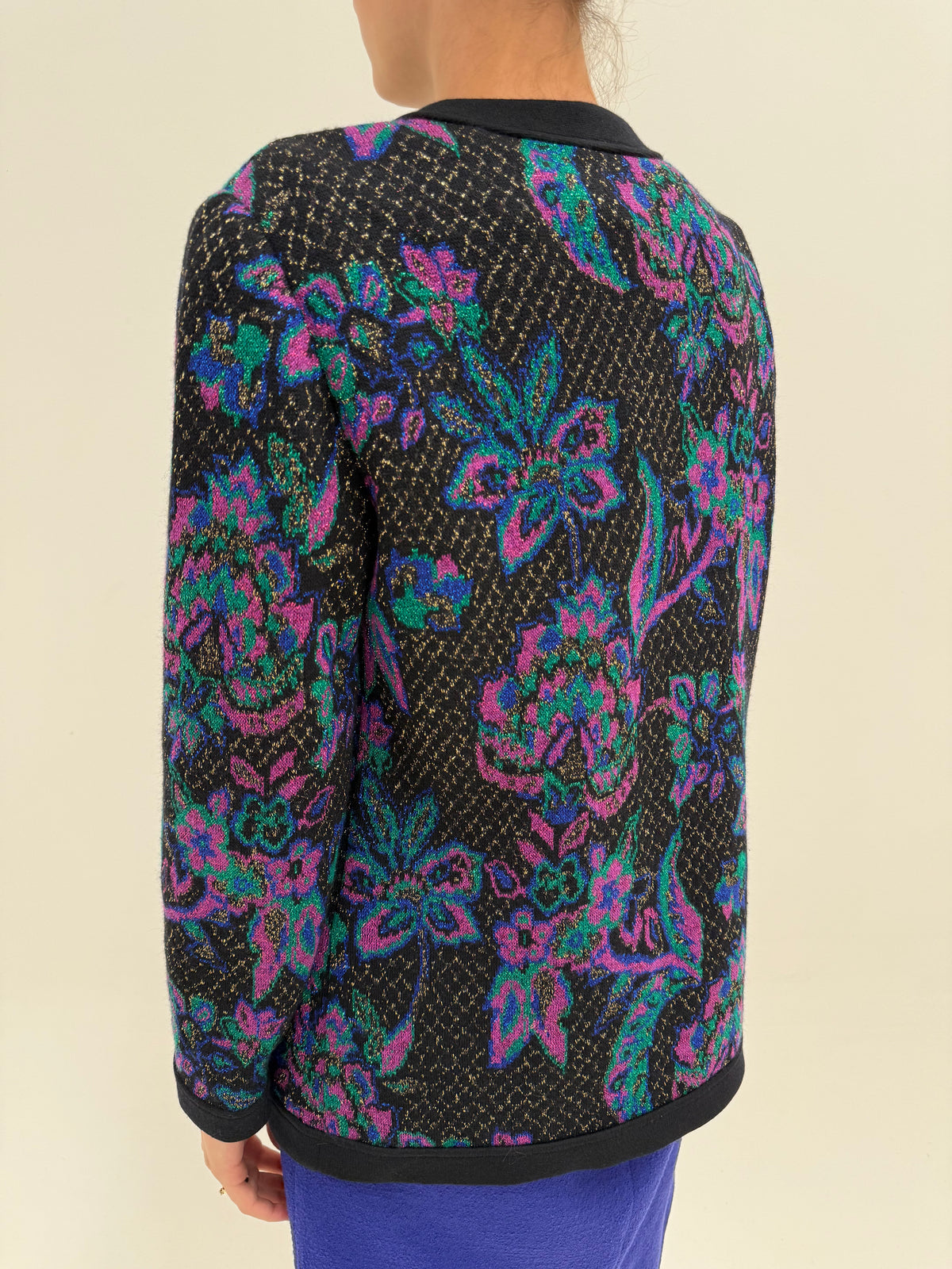 Cardigan tip sacou de brand luxury italian Liola din lana extrafina cu lurex