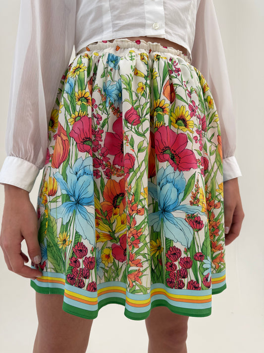 Fustă luxury Blumarine din mătase matuala în print superb