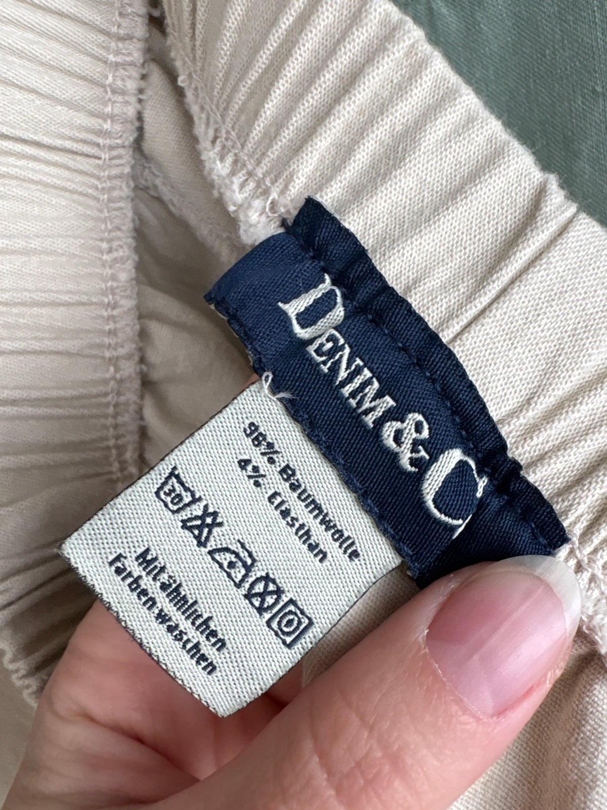 Pantaloni camel ultra confort din pânzăoale de bumbac cu talie ultra înaltă