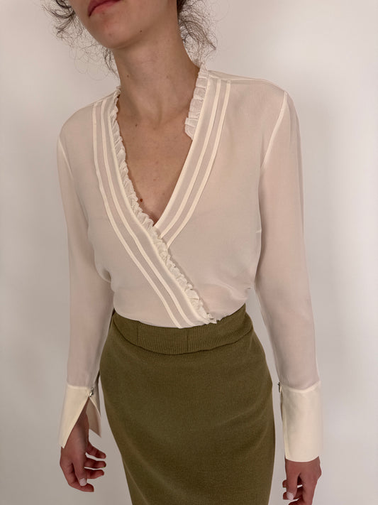 Cămașa luxury Patrizia Pepe din mătase naturală