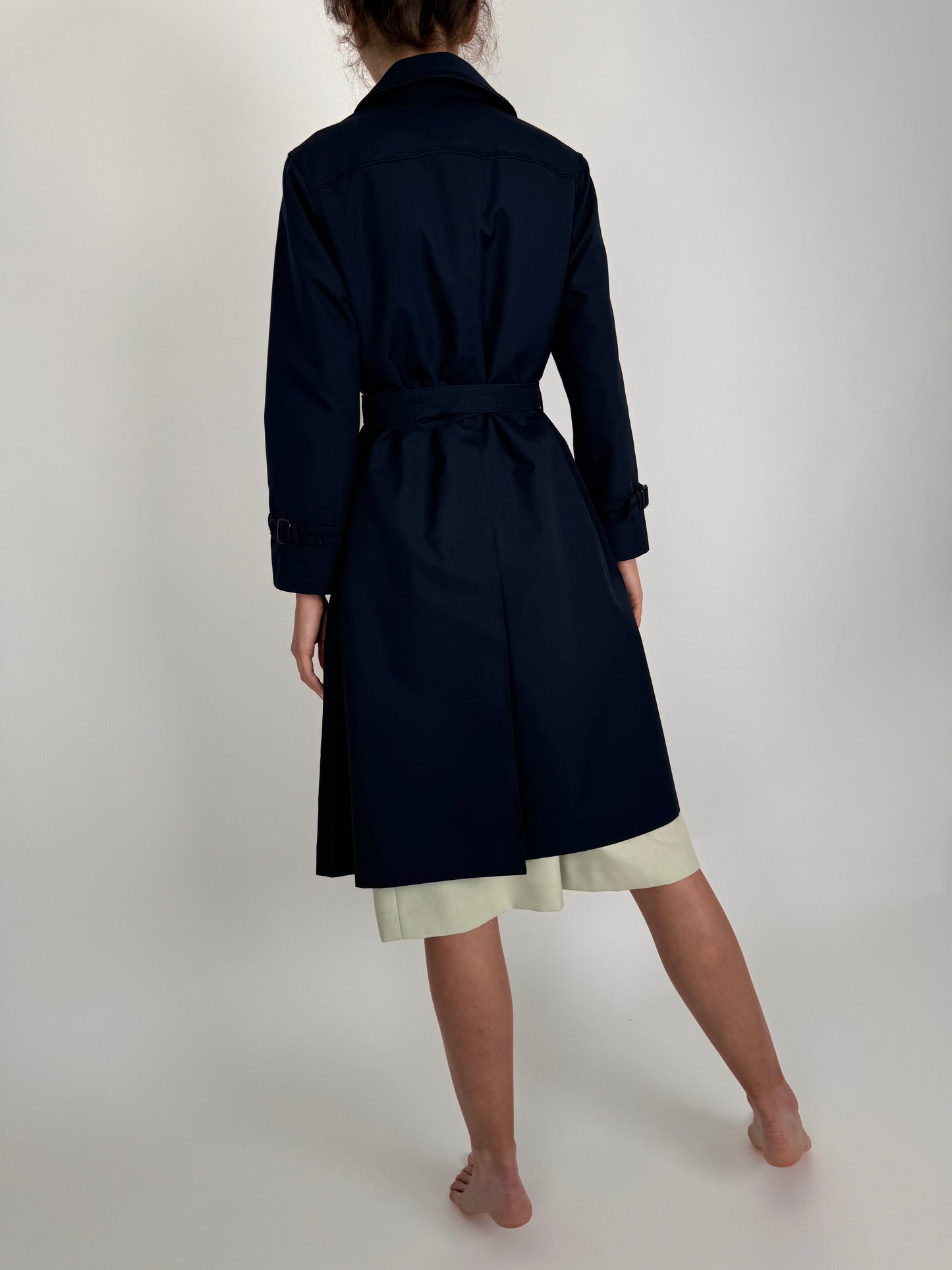 Trench vintage prmeoum Navy Blue impermeabil