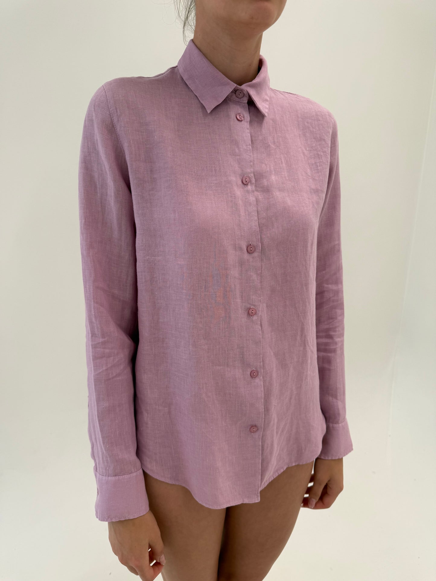 Cămașa dusty rose Pink din in