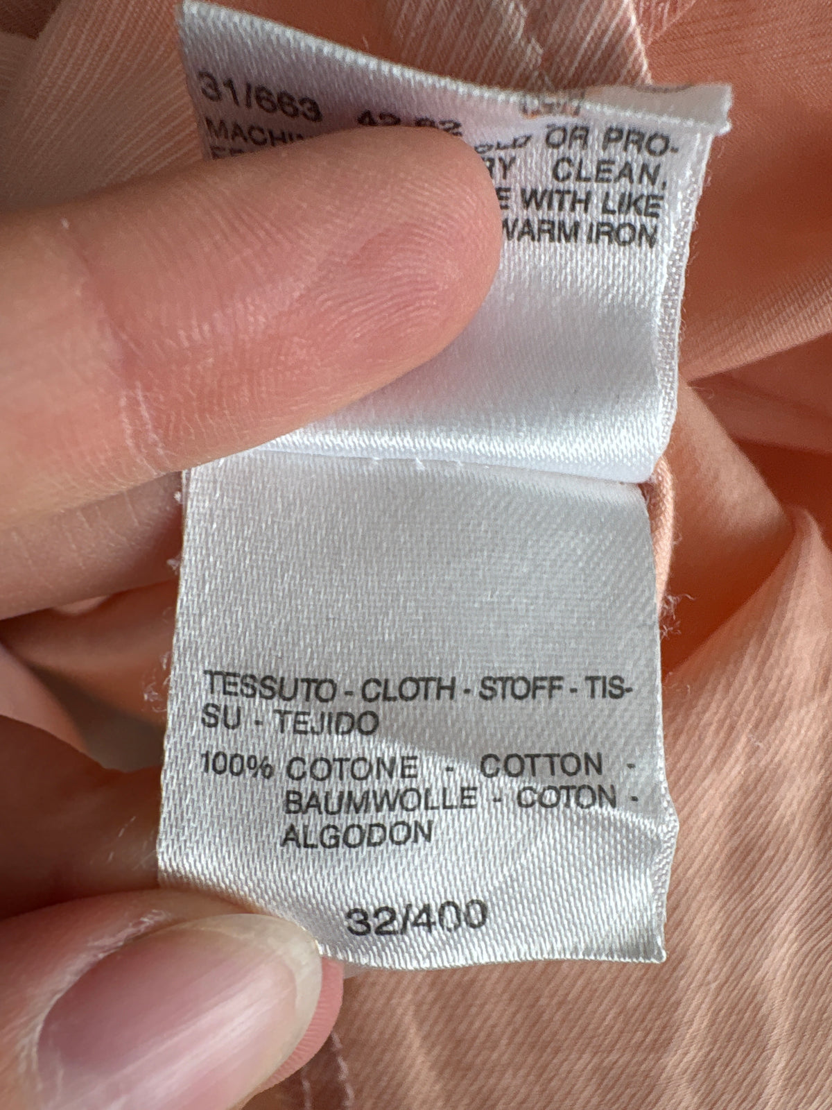 Cămașa Marella by Max Mara peach pink din bumbac gros