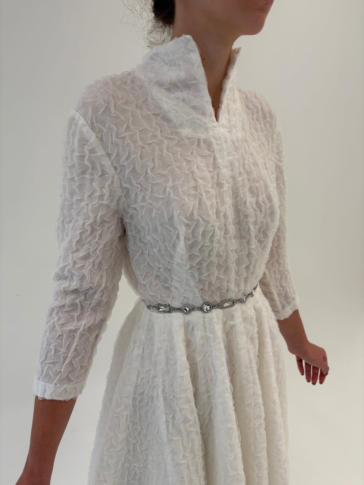 Rochie old vintage de ceremonie de colecție în croi de ani 50