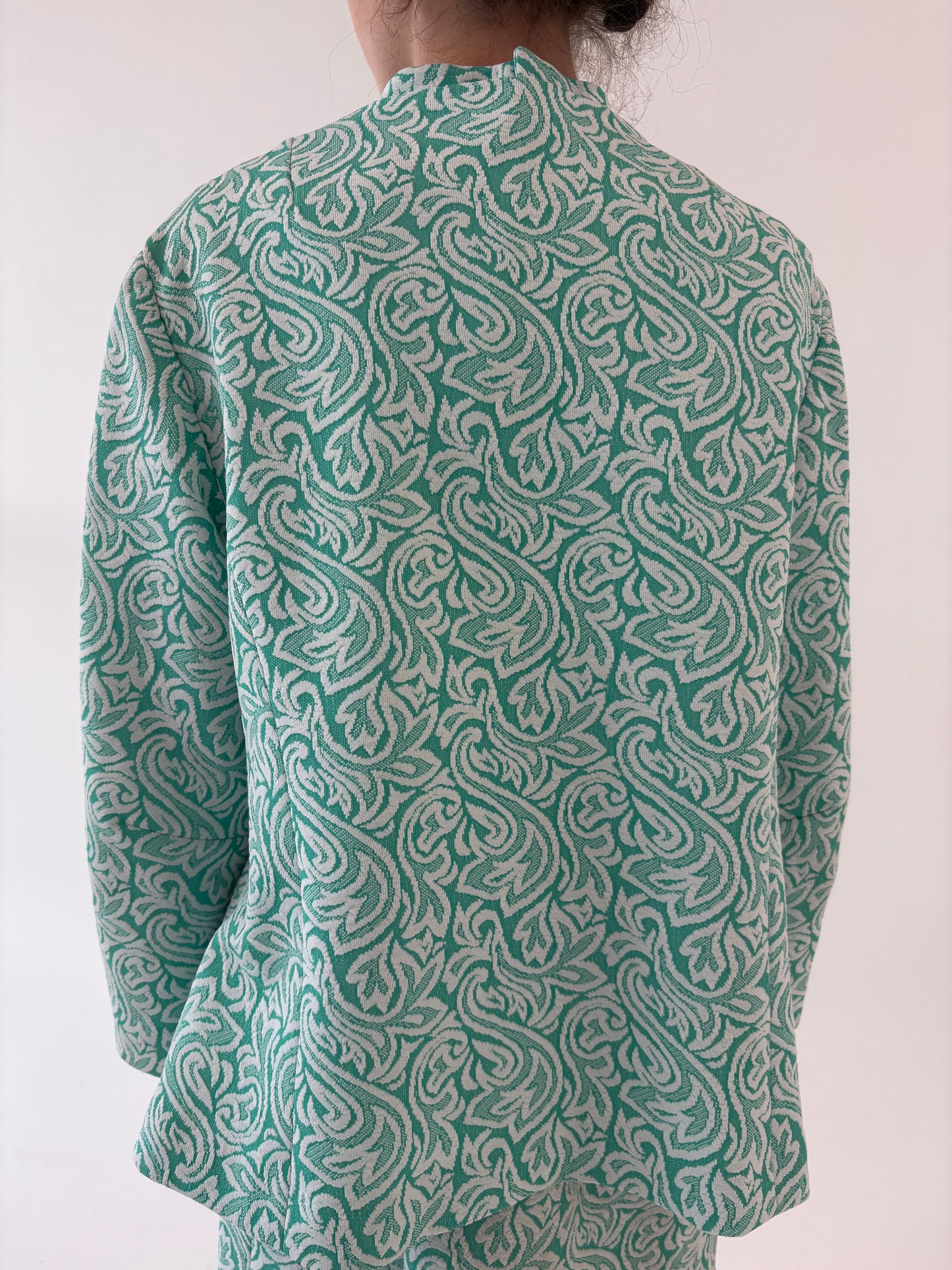 Set vintage din brocart moale în croi de ani 60