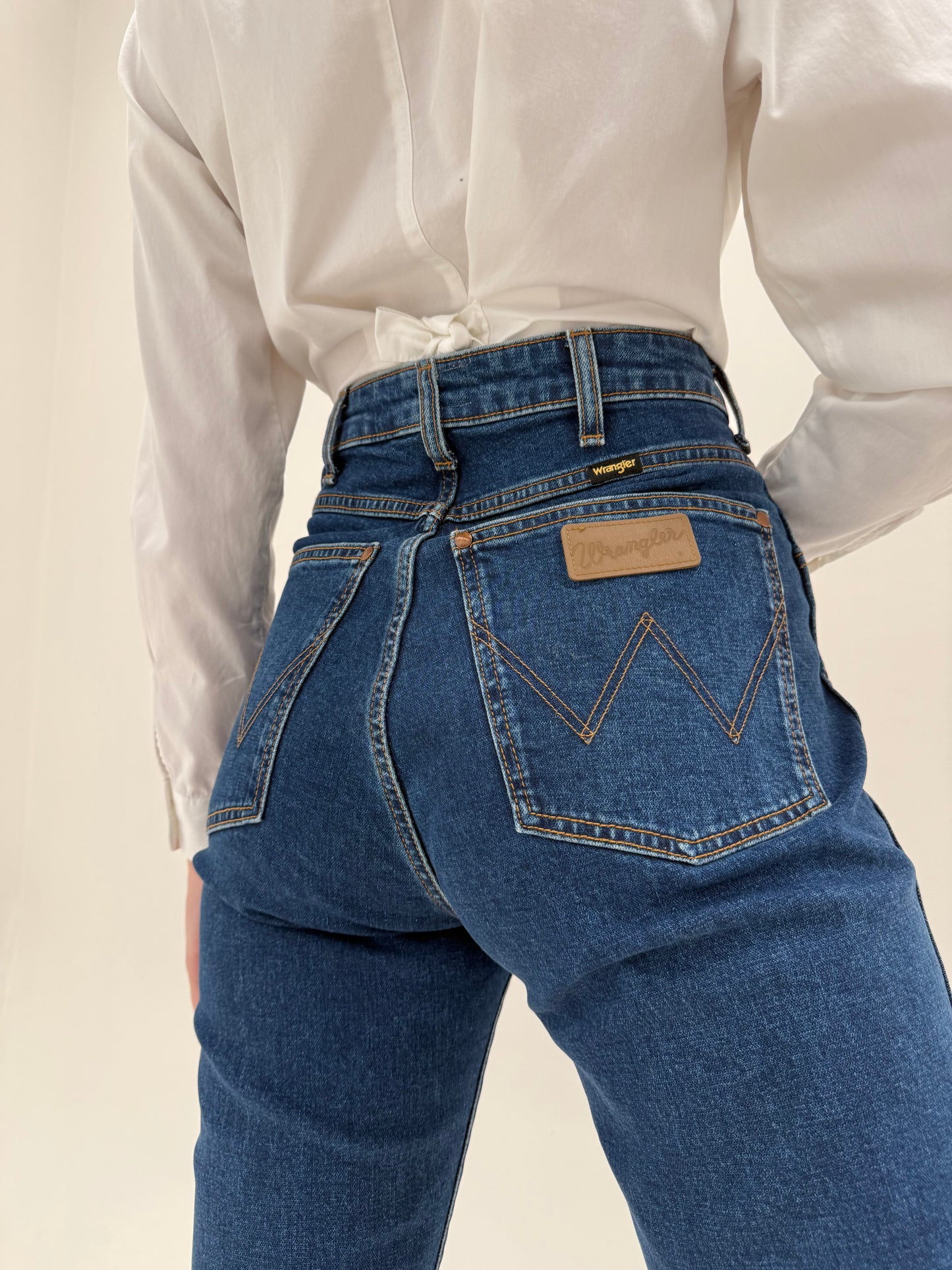 Jeans vintage premium din jeans excepțional modelator cu talie ultra înaltă