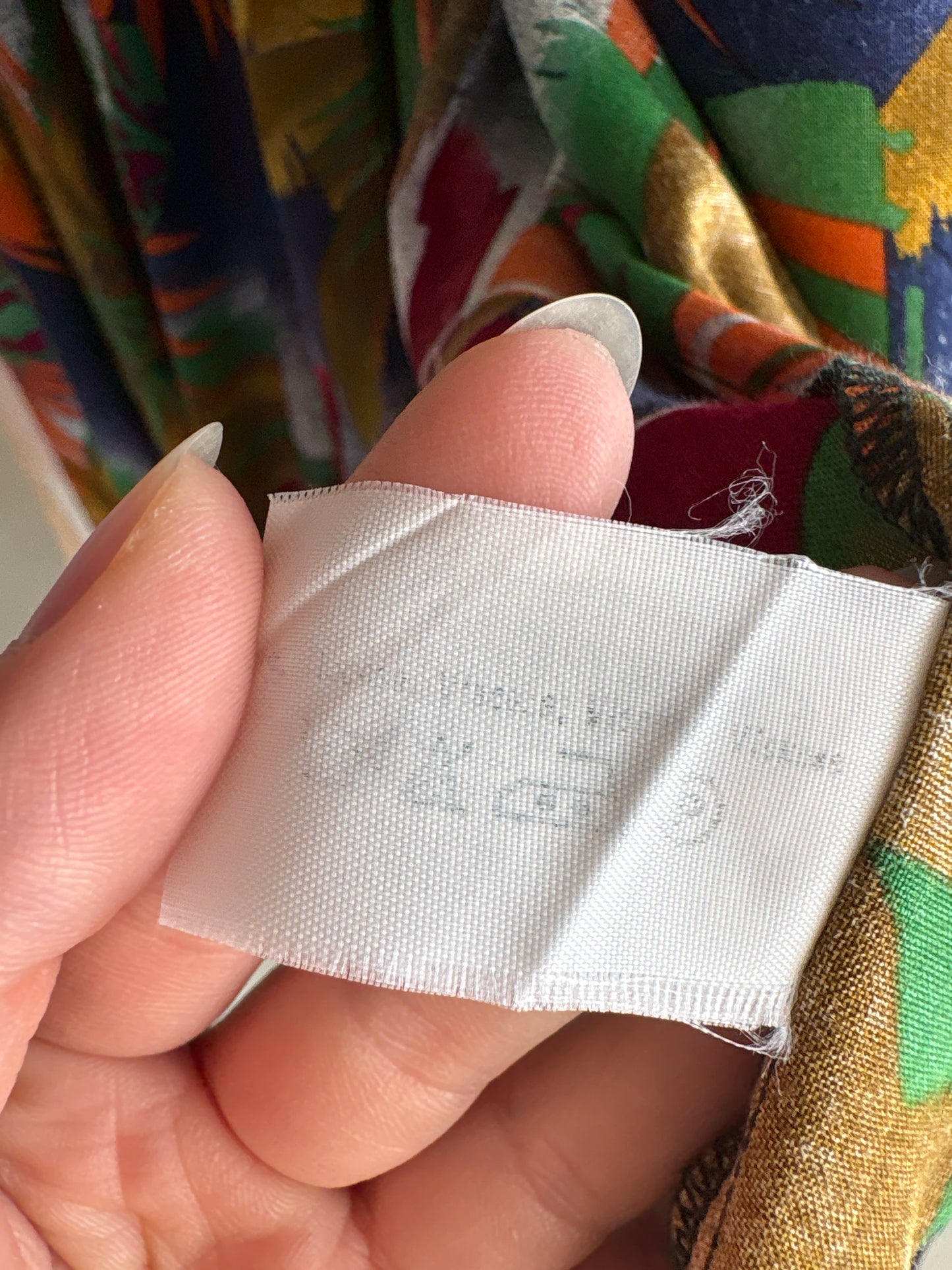 Fustă vintage Missoni cu print organic în culori superbe și talie ultra marcată