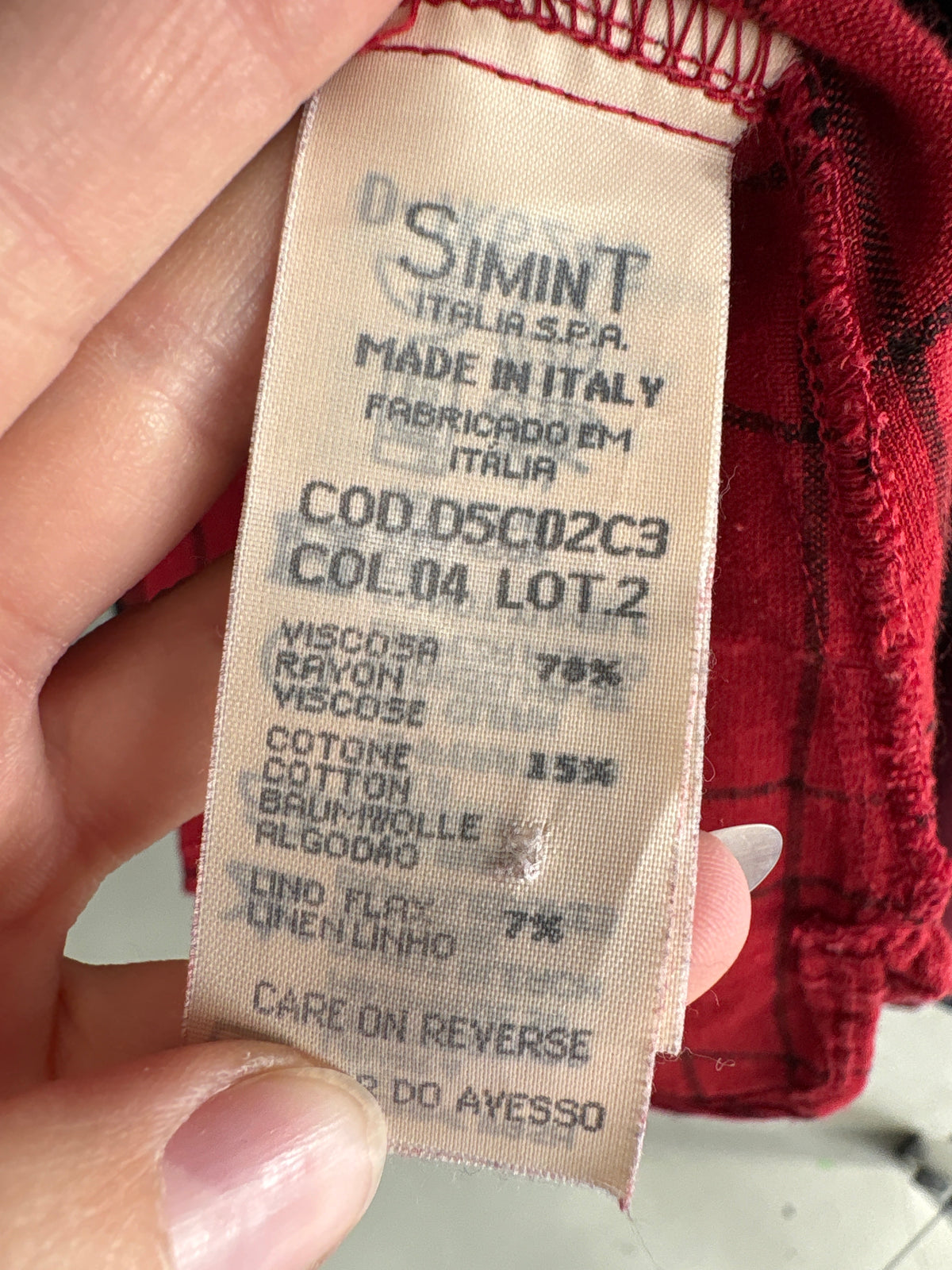 Cămașa vintage Armani din țesătură excepțională texturată în carouri