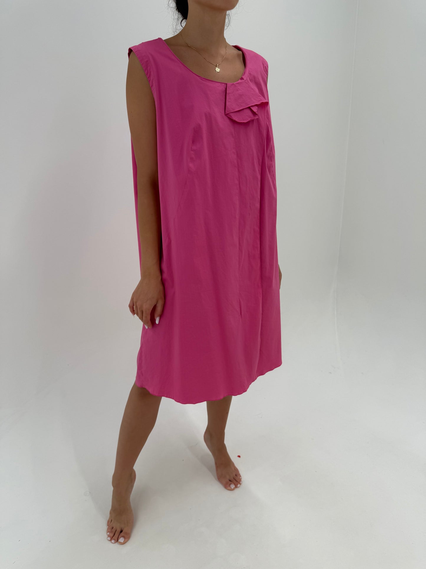 Rochie de brand luxury plus size Marina Rinaldi din poplin excepțional de bumbac