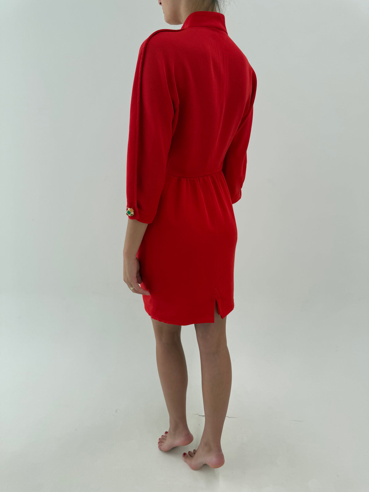 Rochie vintage de brand luxury italian Pinuccia Botondi Milano din lana extrafina