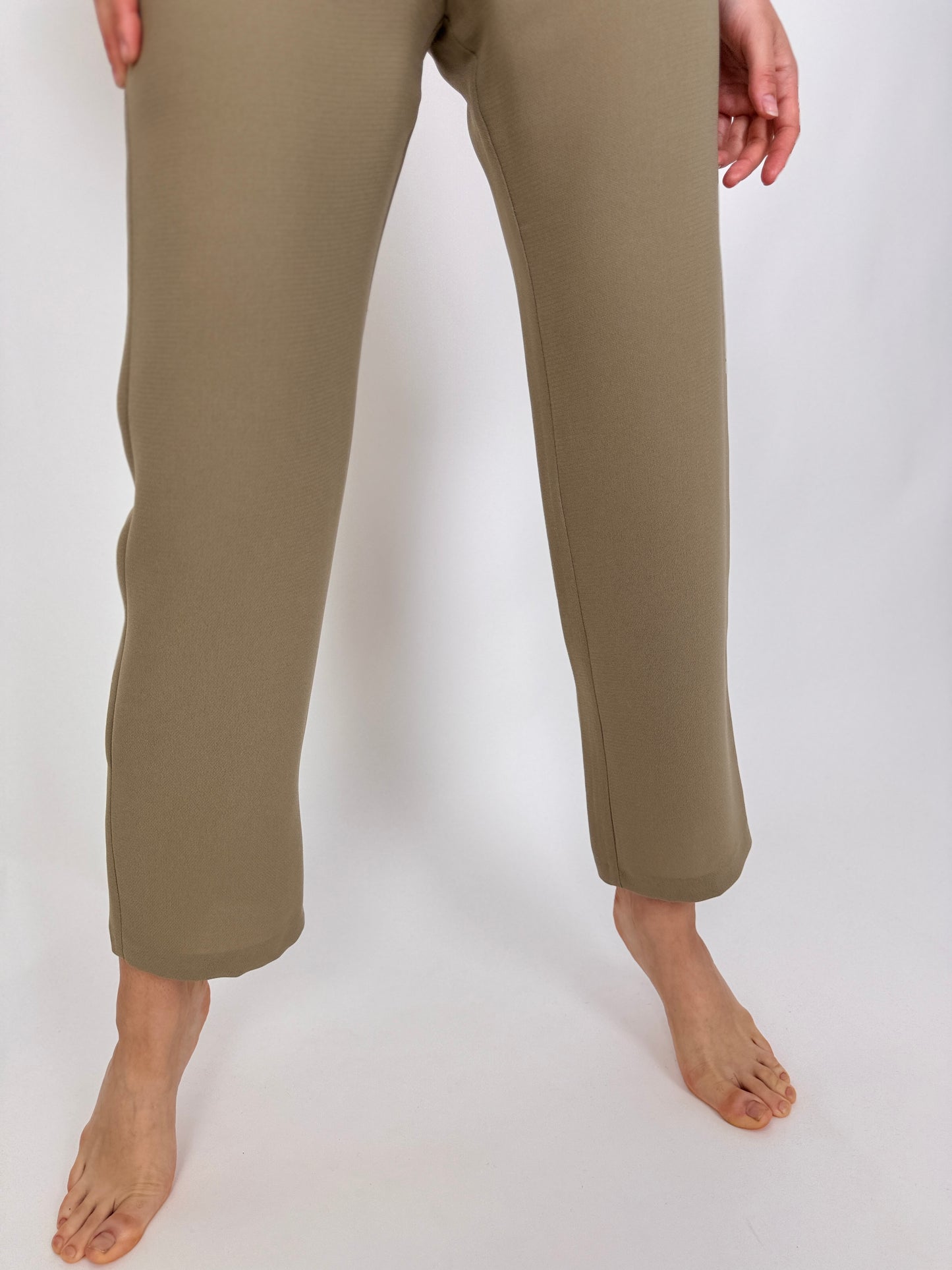 Pantaloni cu talie ultra înaltă vascoza premium texturată cu ținuta
