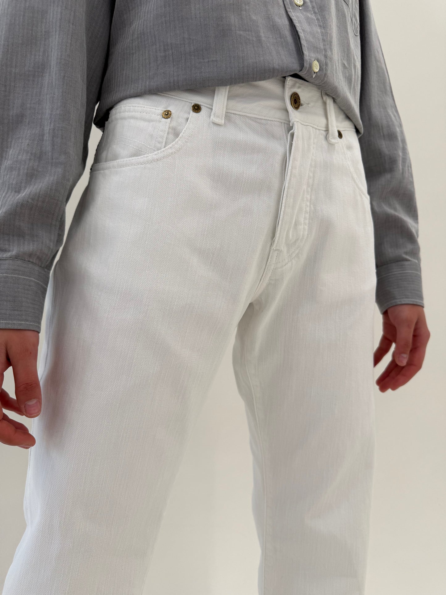 Jeans Armani vintage de vară în croi clasic straight leg