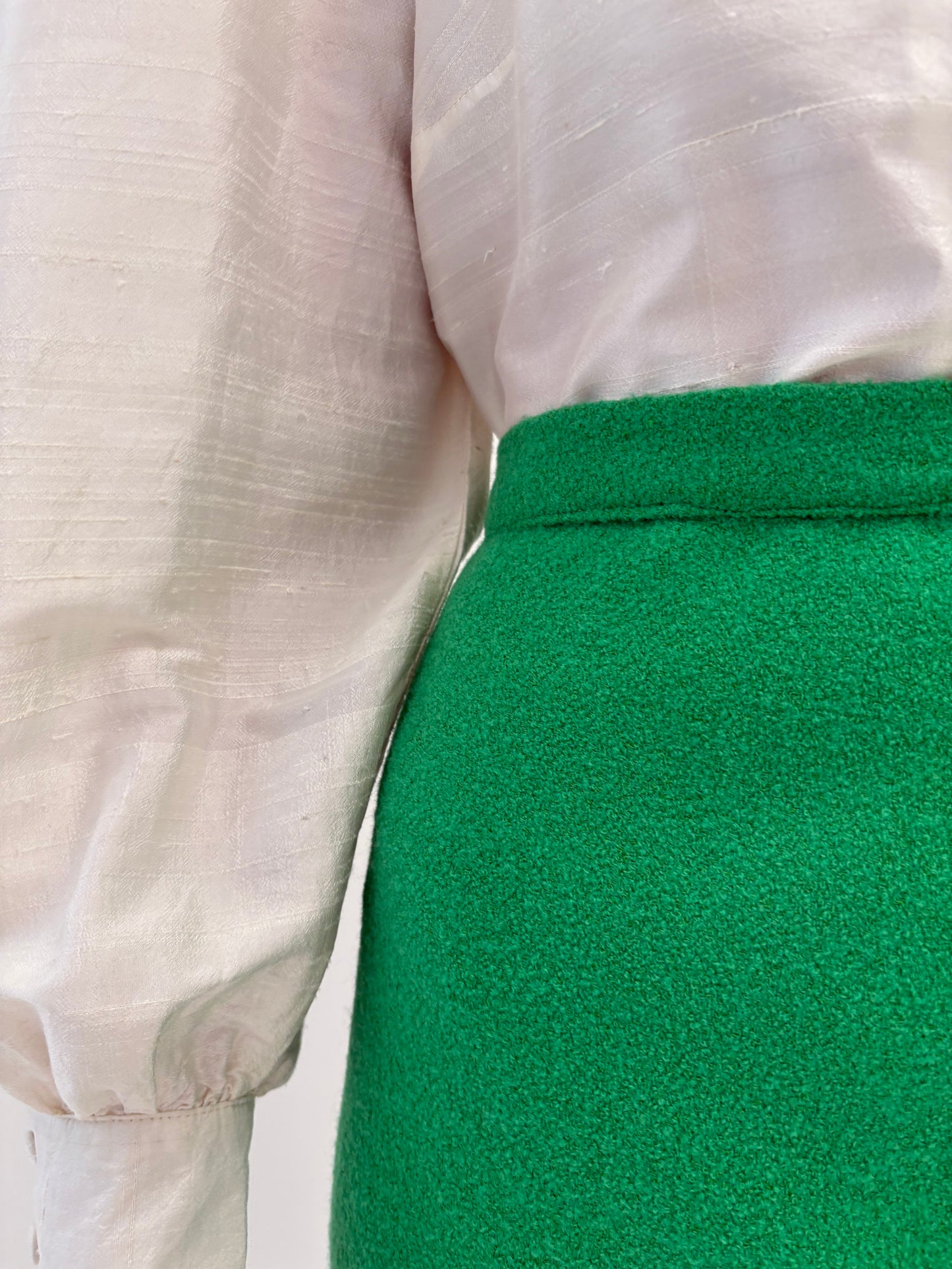 Deux piece in stop Chanel verde smarald luxury italian din boucle