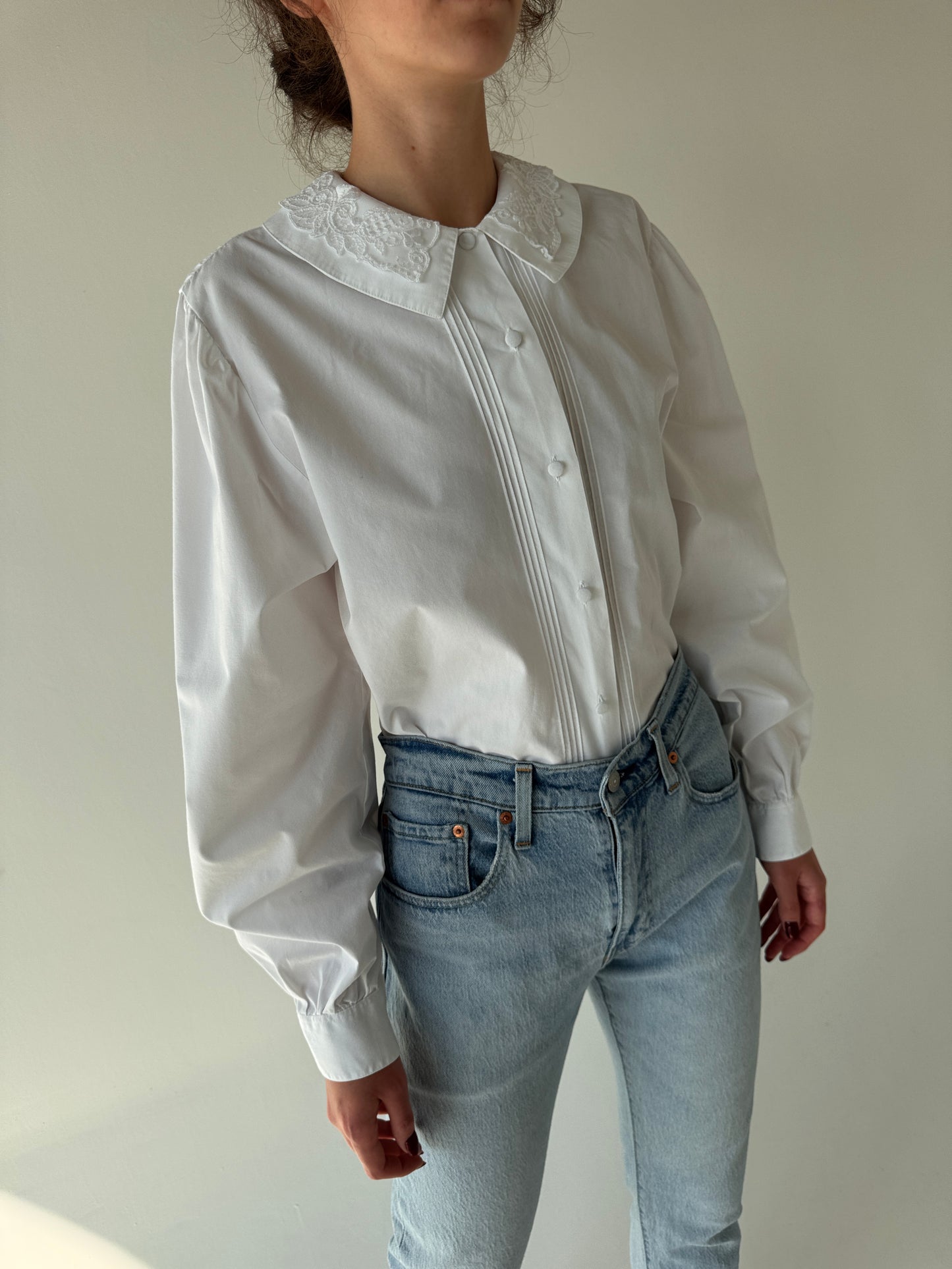 Cămașa premium old vintage italiană din poplin din anii 80