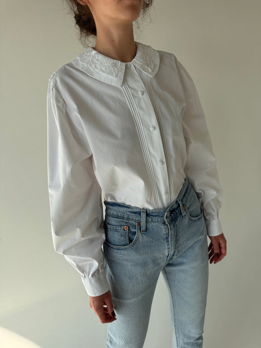 Cămașa premium old vintage italiană din poplin din anii 80