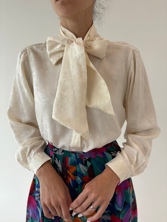 Cămașa vintage luxury din jacquard de mătase naturală superb