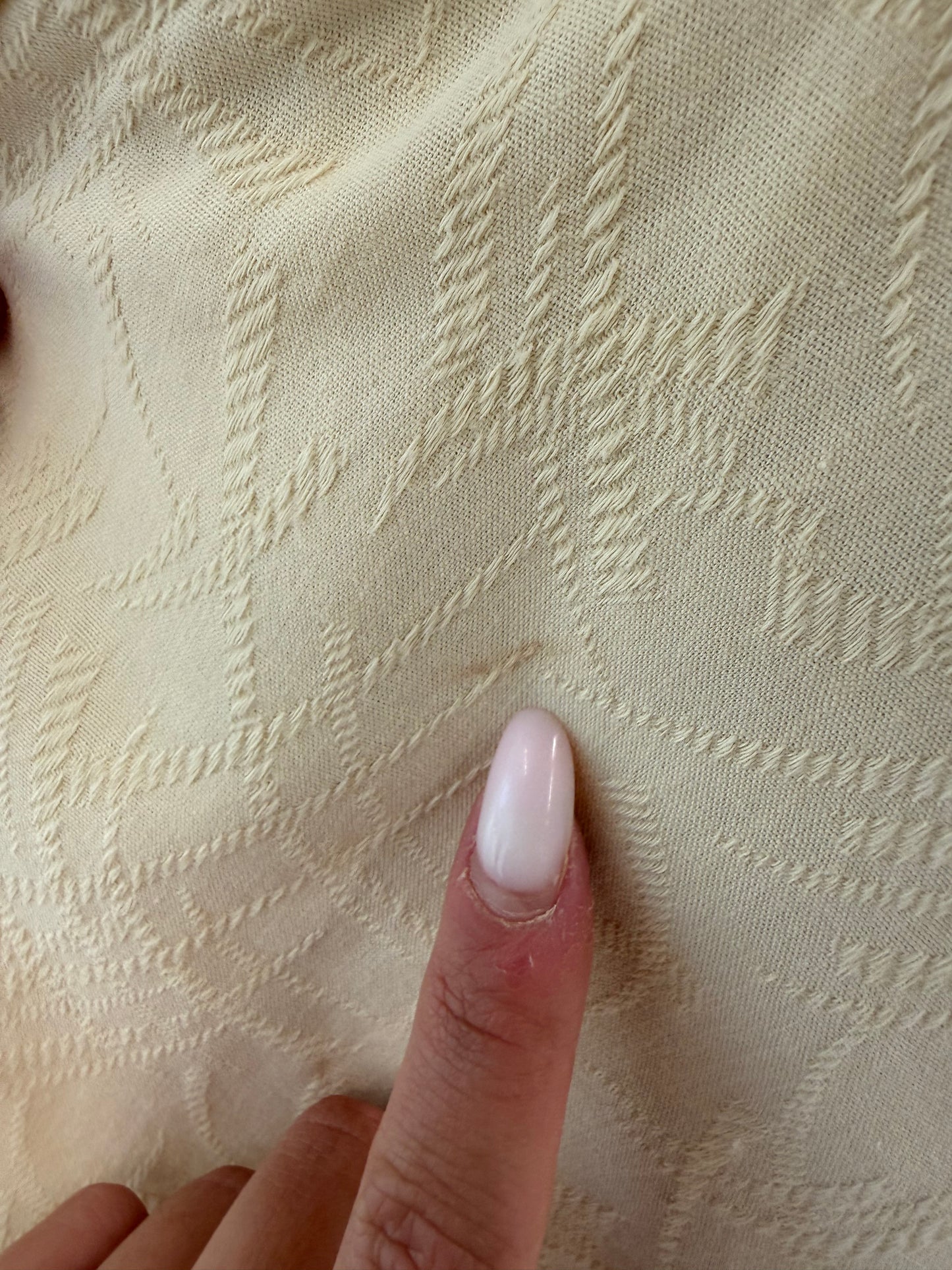 Fustă vintage din pânză butter yellow cu talie ultra marcată super inalga