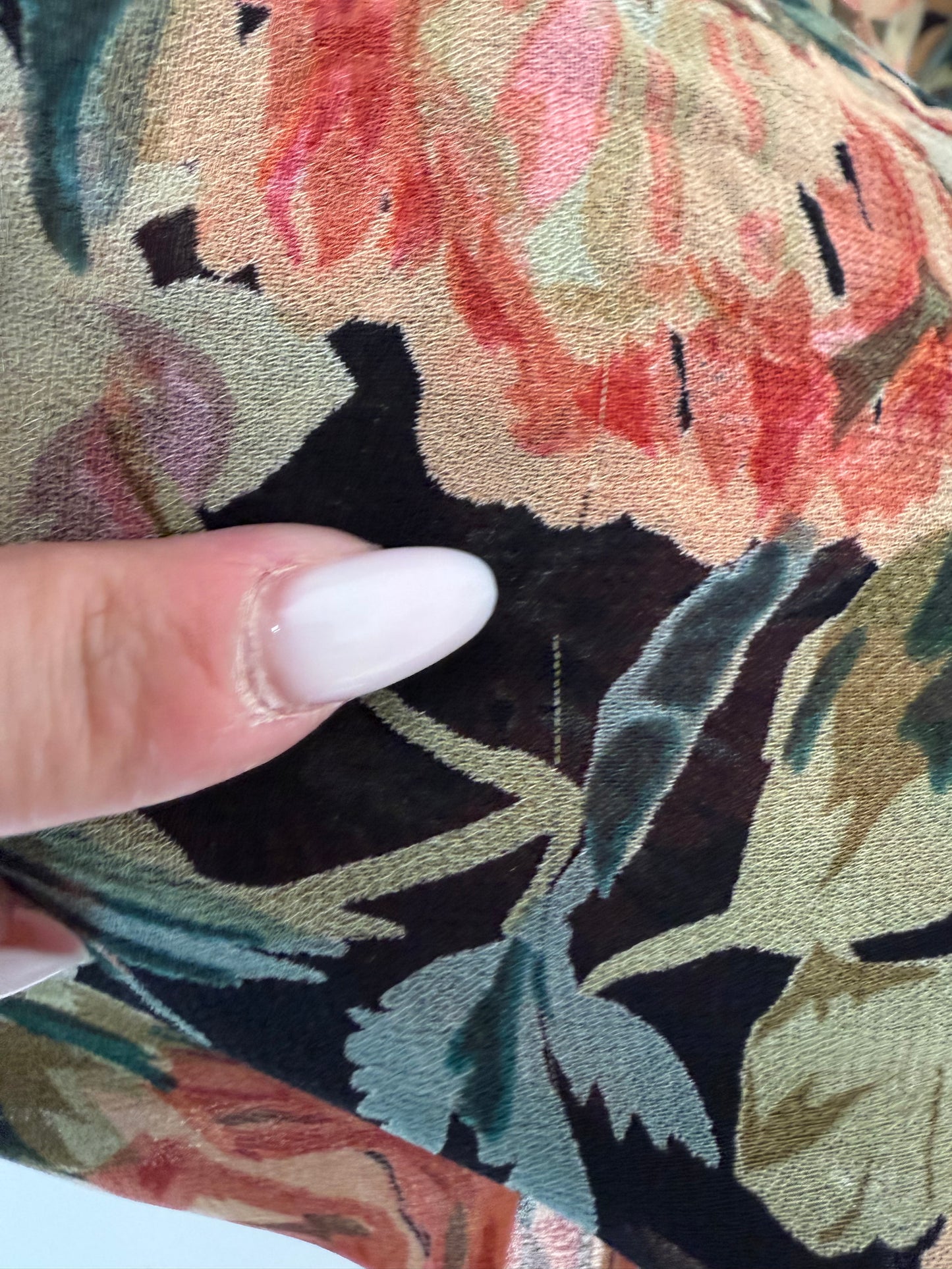 Fustă maxi cu print floral superb și talie ultra înaltă elastică marcată