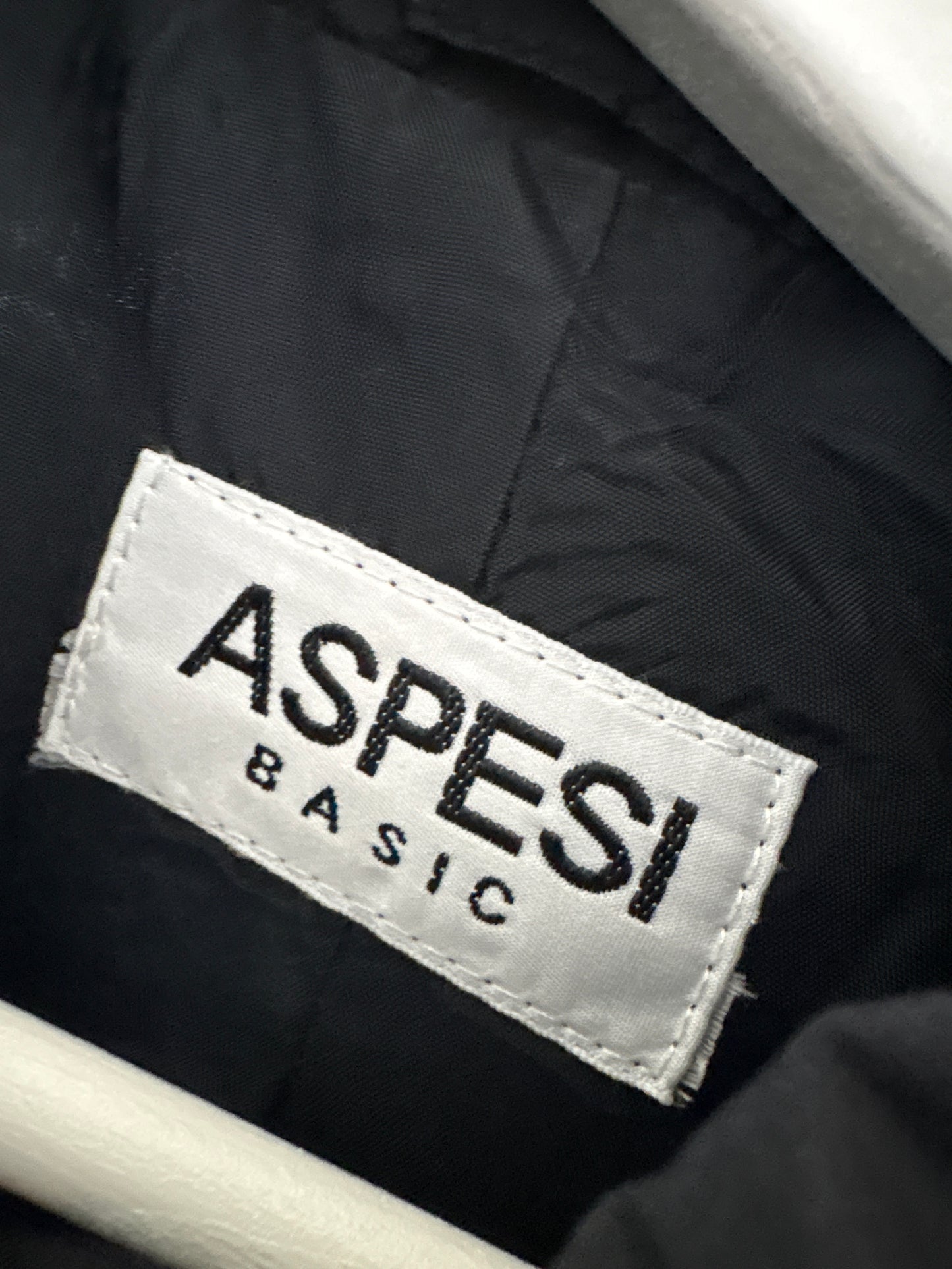 Sacou negru de brand luxury Aspesi petite de vară în croi ușor cambrat