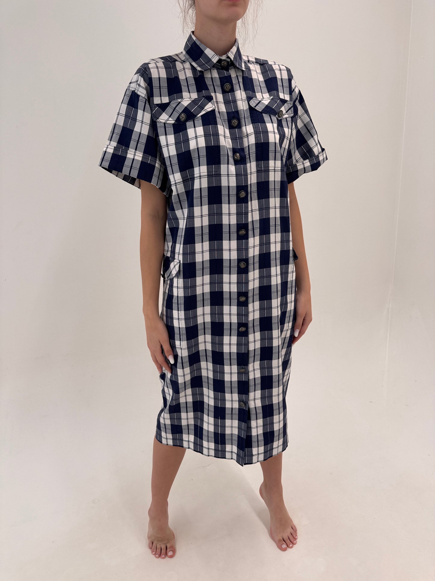 Rochie italiana de designer din bumbac luxury în croi lejer