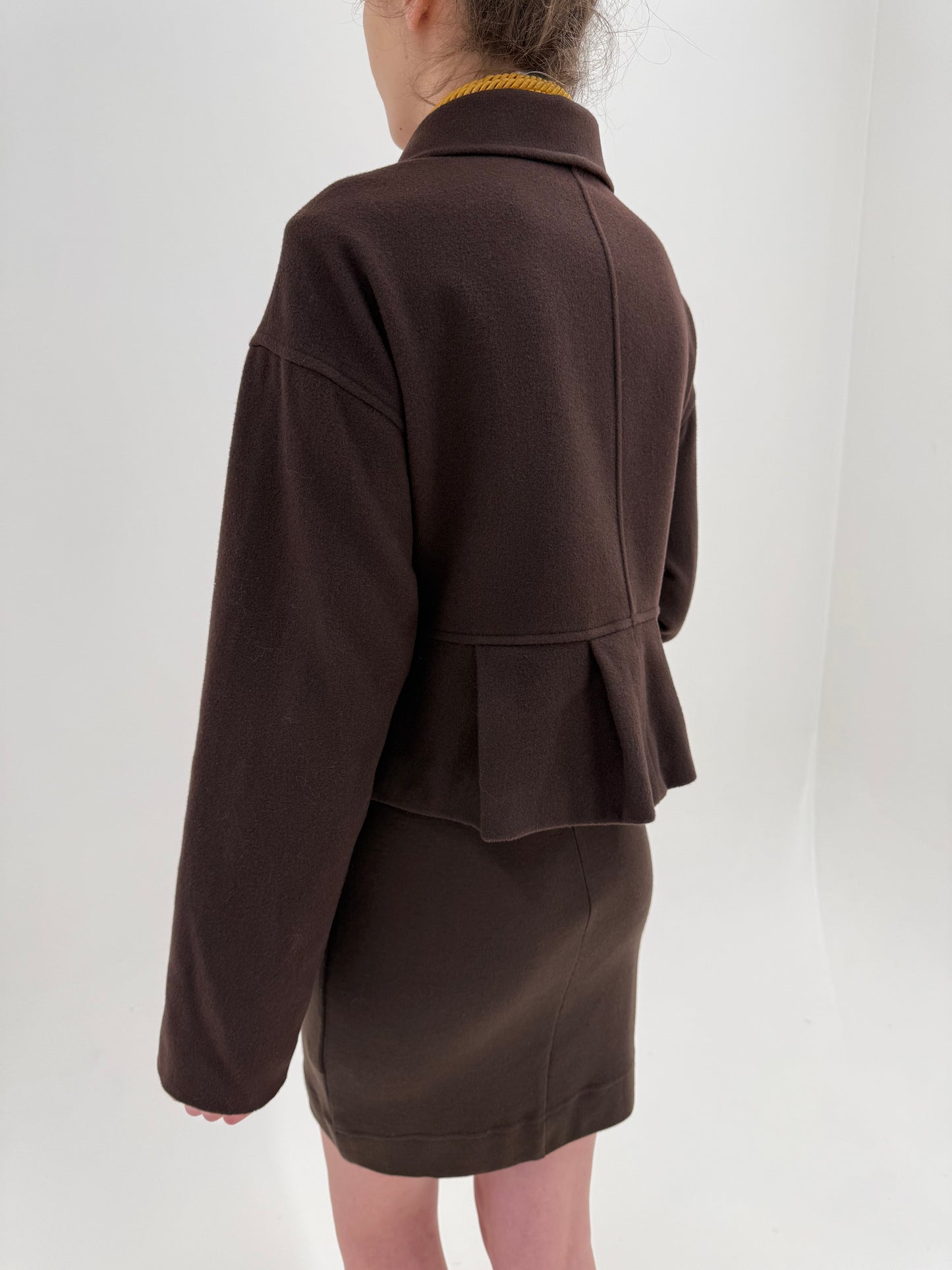 Jacheta Fendi new old stock final de ani 90 nouă cu etichetă din lana cu talie marcată