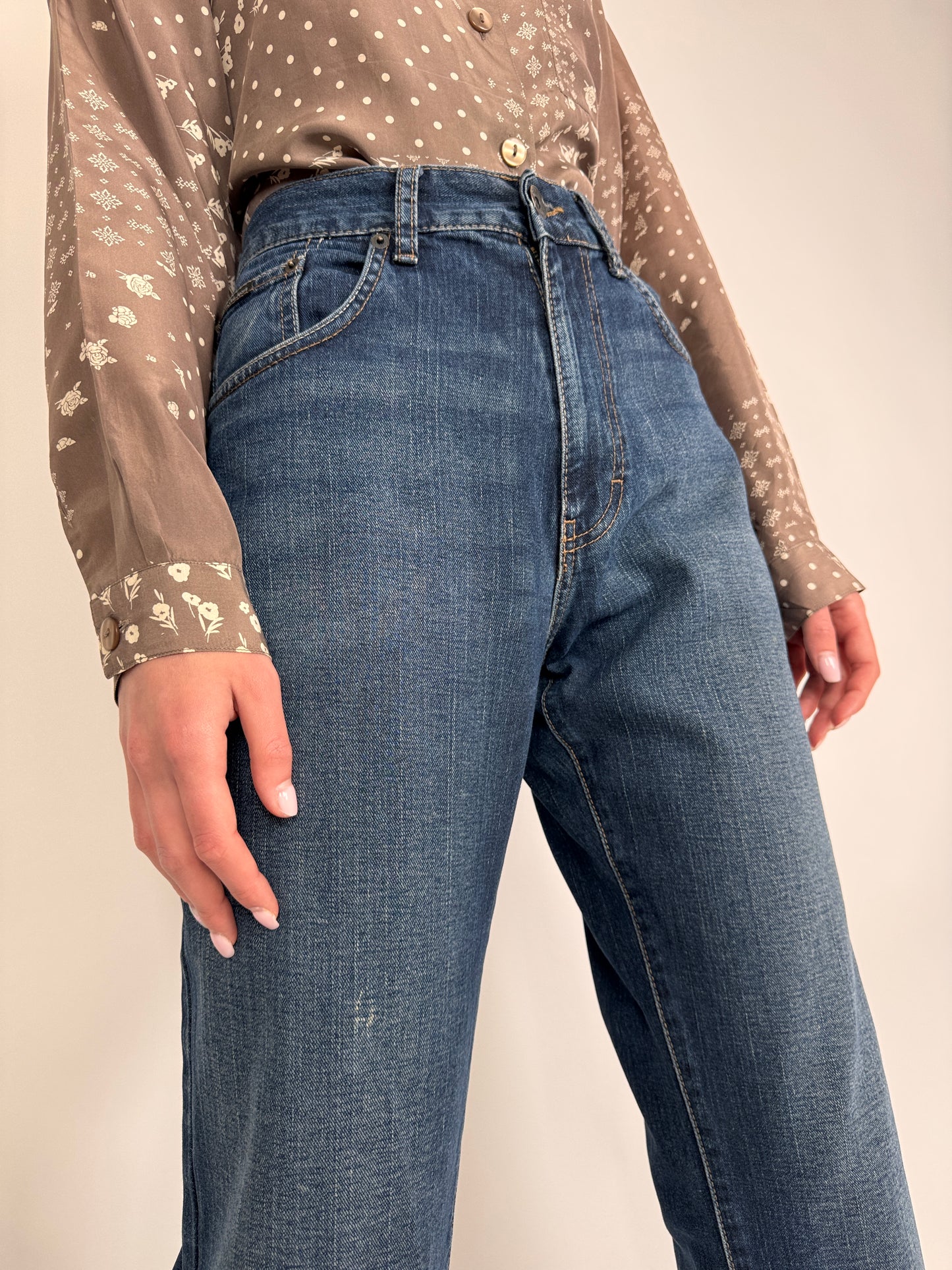 Jeanși tall vintage Calvin Klein darker wash straight leg