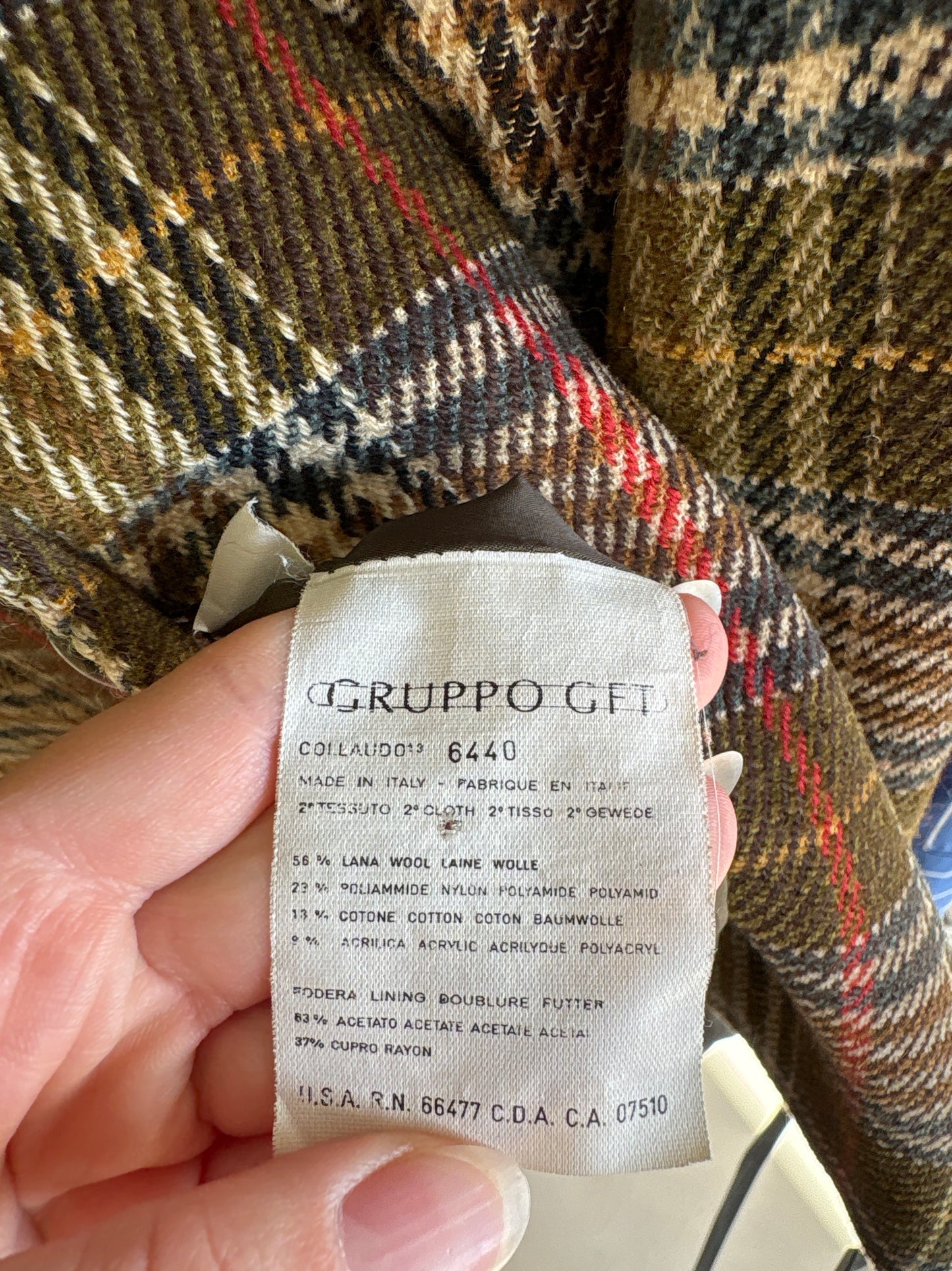 Sacou luxury Ungaro vintage din tweed cambrat și croi lung