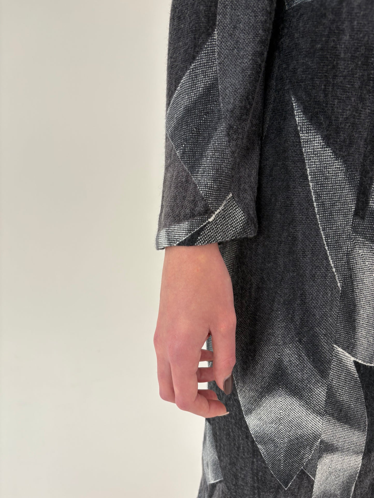 Rochie vintage în nuanțe de gri din lana extrafina