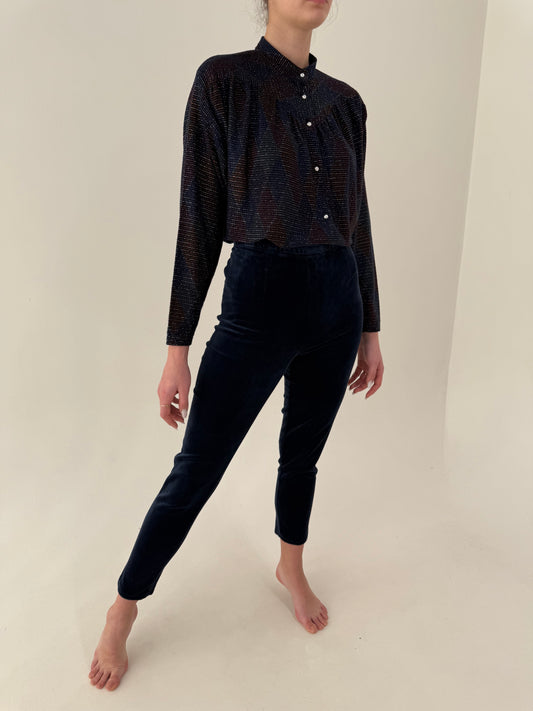 Pantaloni modelatori din catifea premium de bumbac cu lycra de la zi la seară