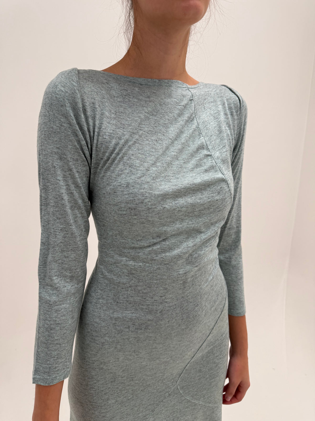 Rochii mermaid vintage noi din tricot extrafin pastelat din bumbac cu un touch de lana