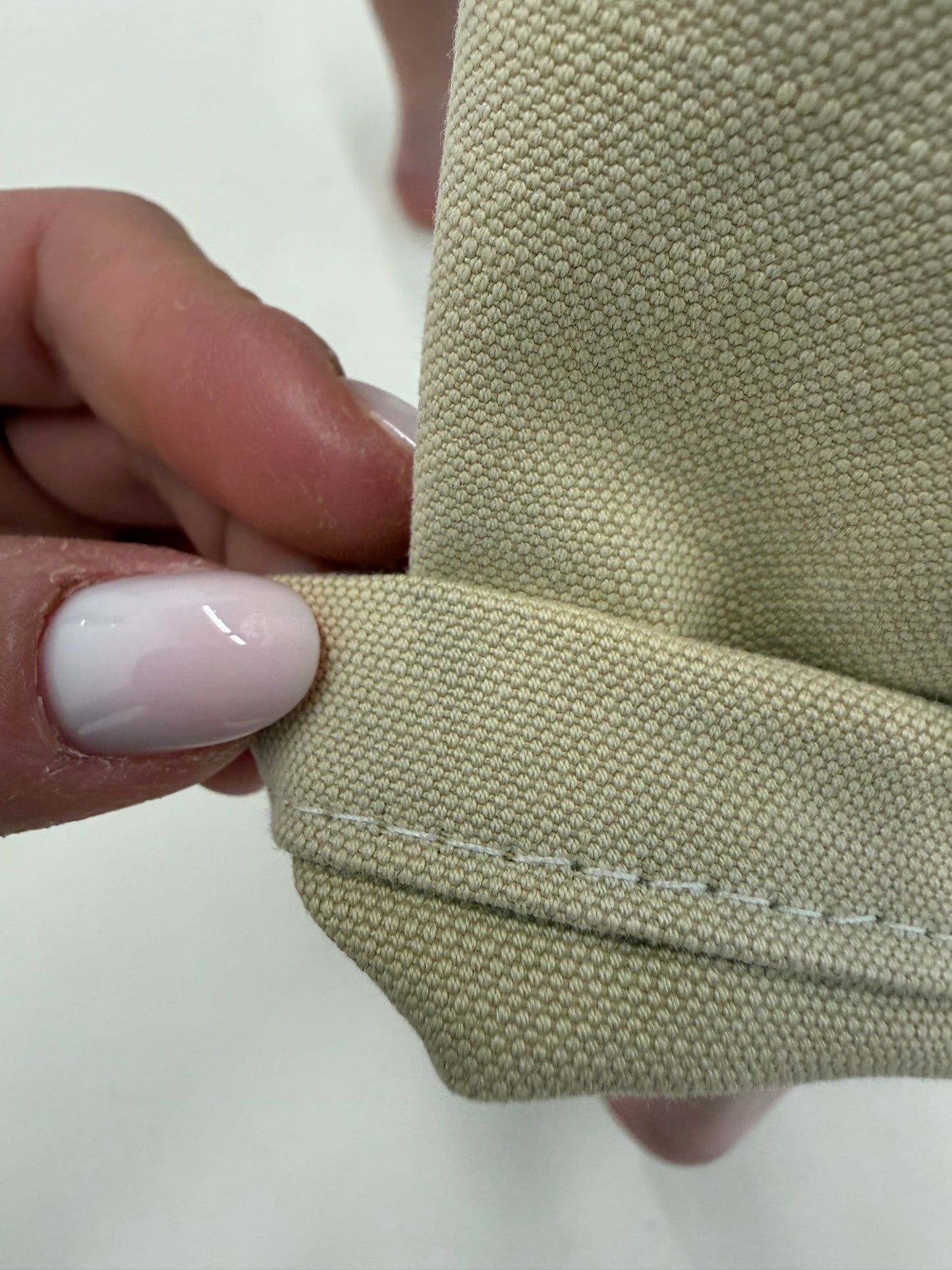 Pantaloni Burberry camel din pânză de in și bumbac în croi clasic
