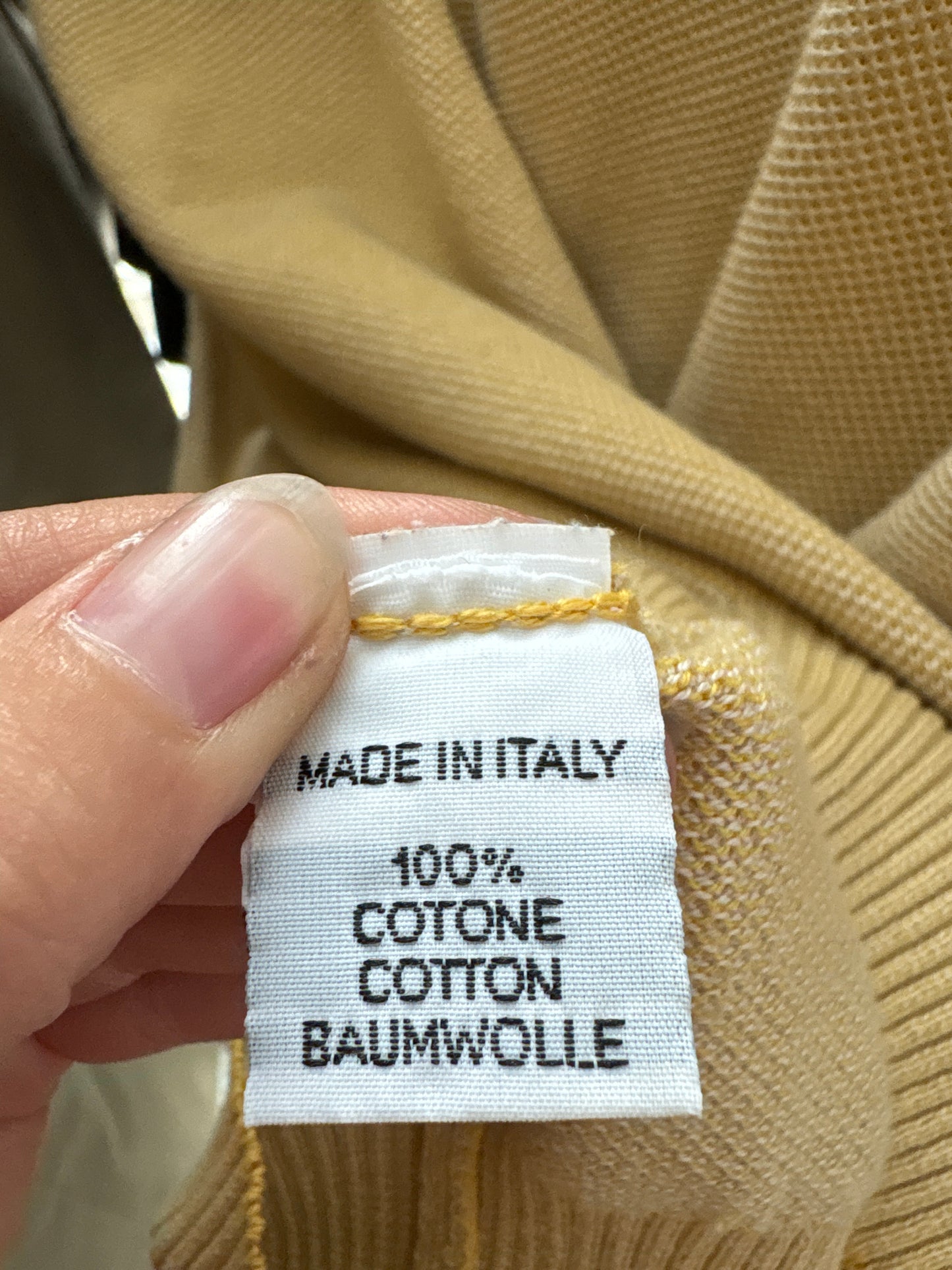 Top camel italian din jerse excepțional de bumbac de gramaj mare